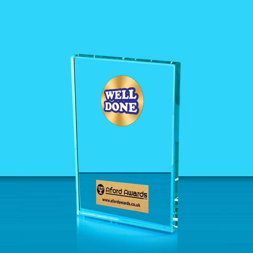 Well Done Crystal Rectangle Award