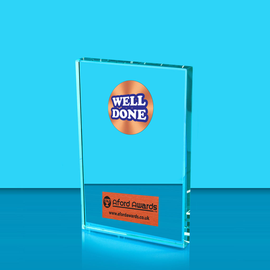 Well Done Crystal Rectangle Award