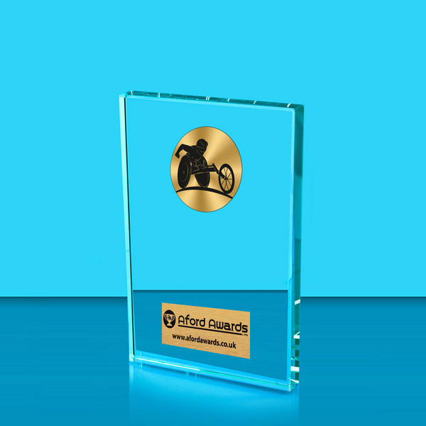 Wheelchair Sports Crystal Rectangle Award
