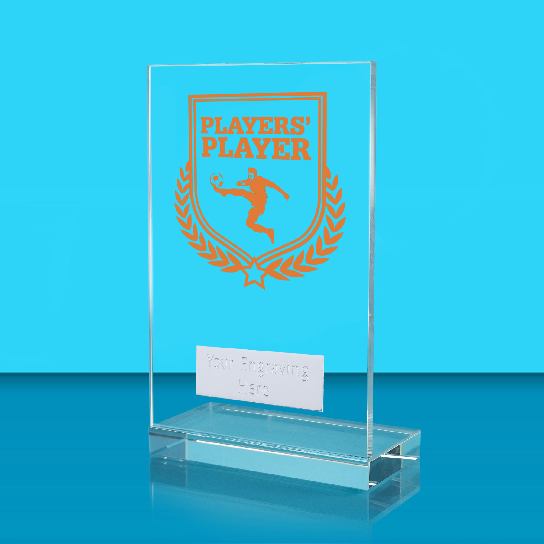 UV Colour Printed Players' Player L Shaped Jade Glass Award