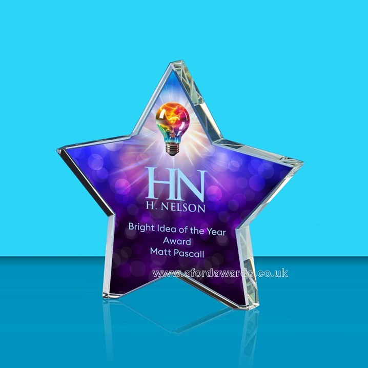 Star Glass Award - UV Colour Printing