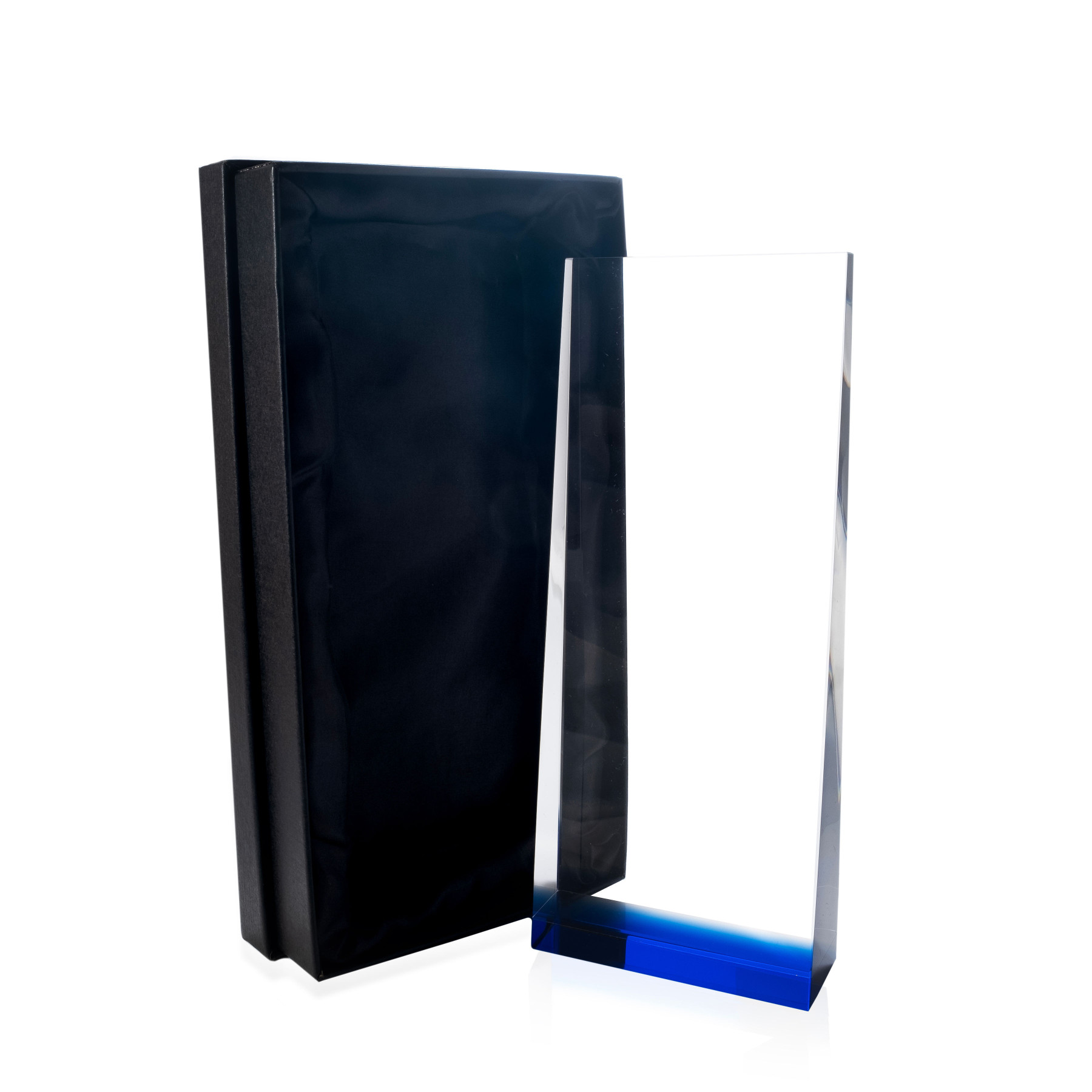 Egyptian Blue Crystal Wedge Award - Laser Engraving