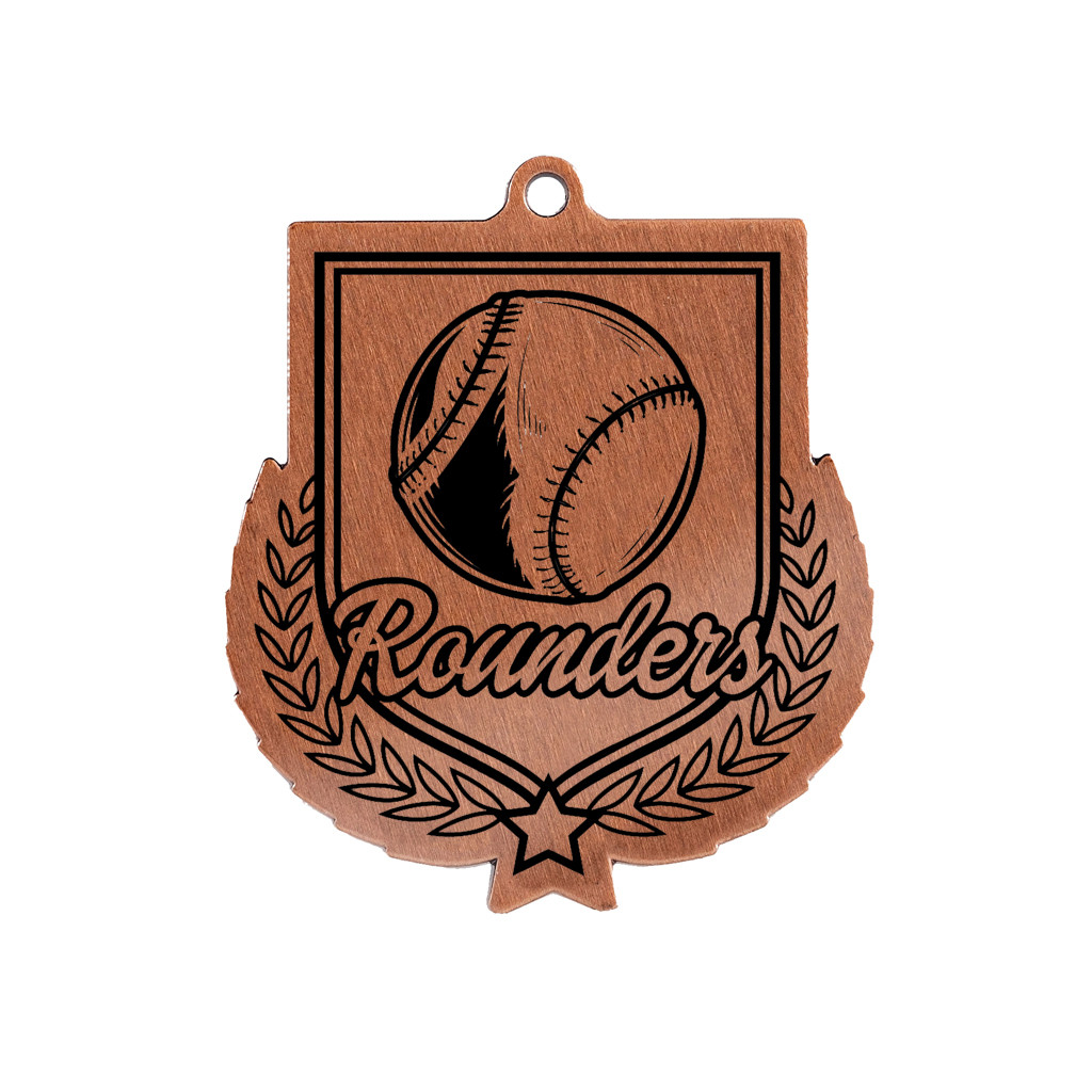 Colour Printed Rounders Shield Shaped Medal