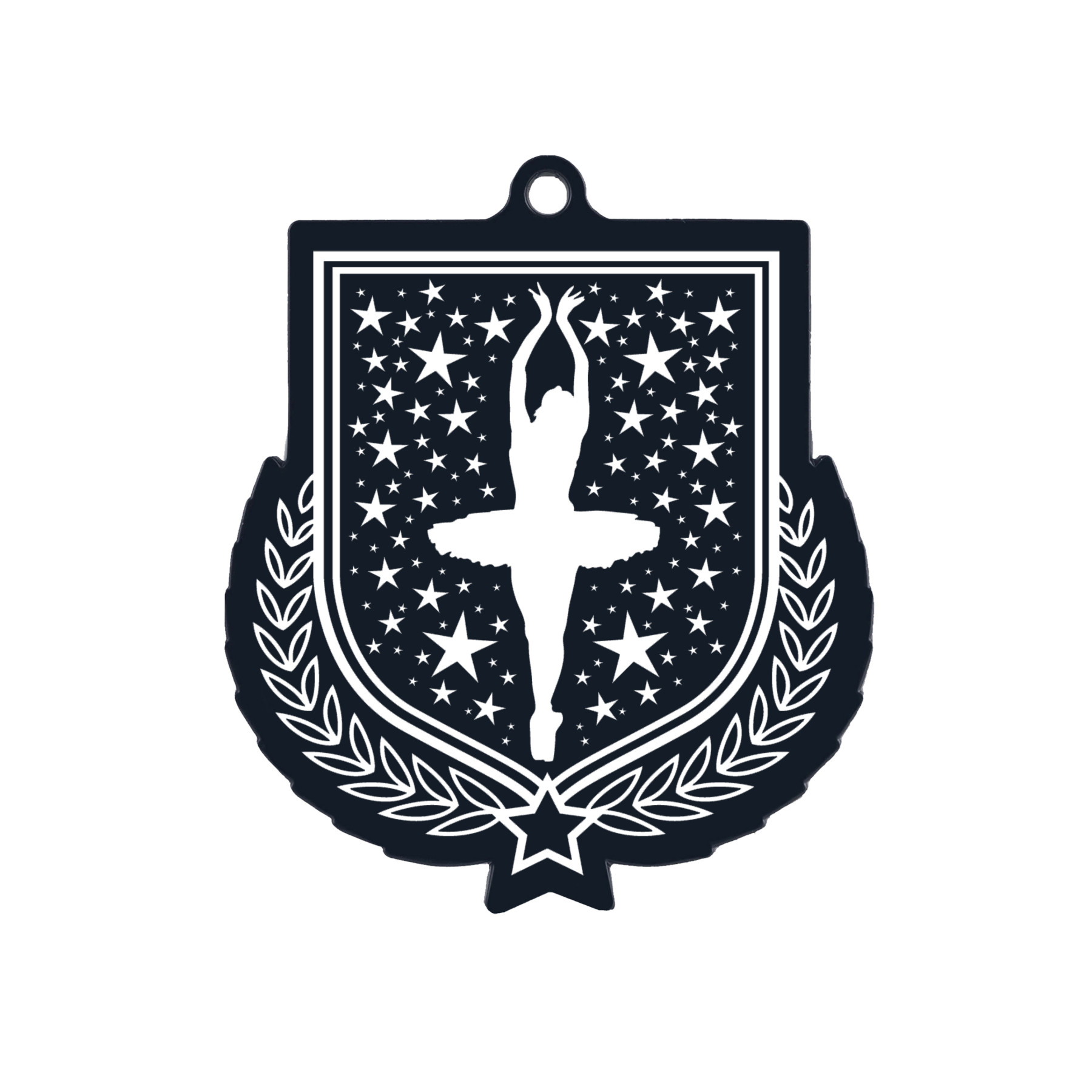Colour Printed Ballet Shield Shaped Medal
