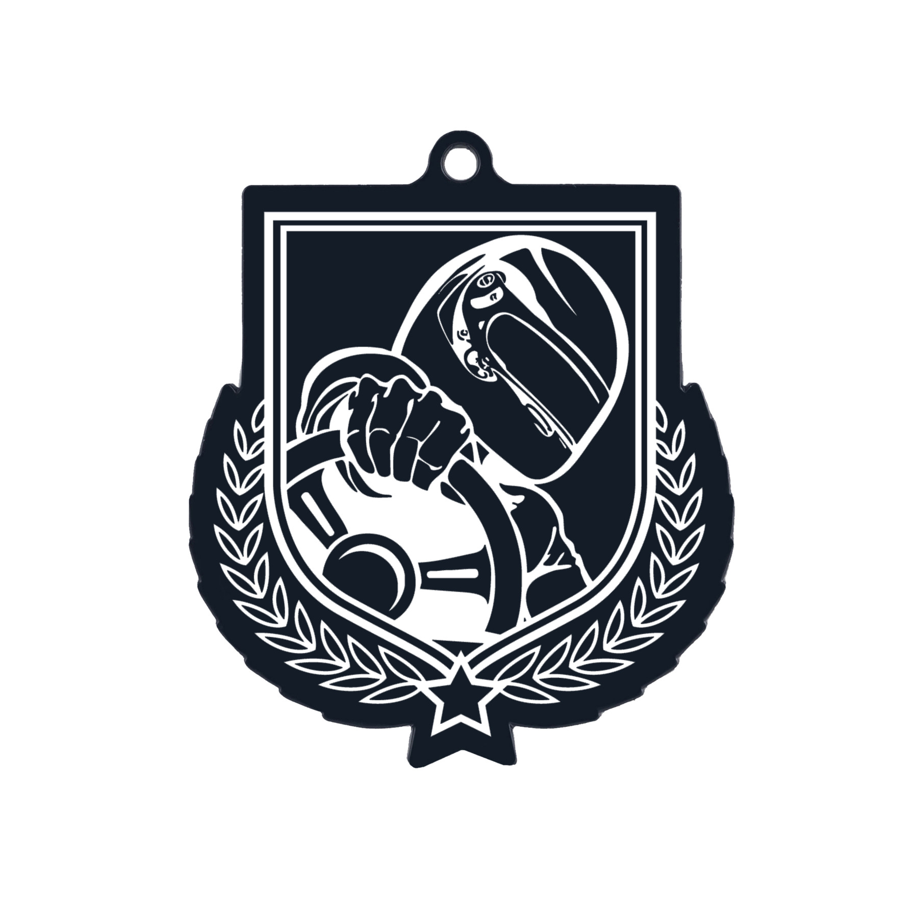 Colour Printed Motorsport Shield Shaped Medal