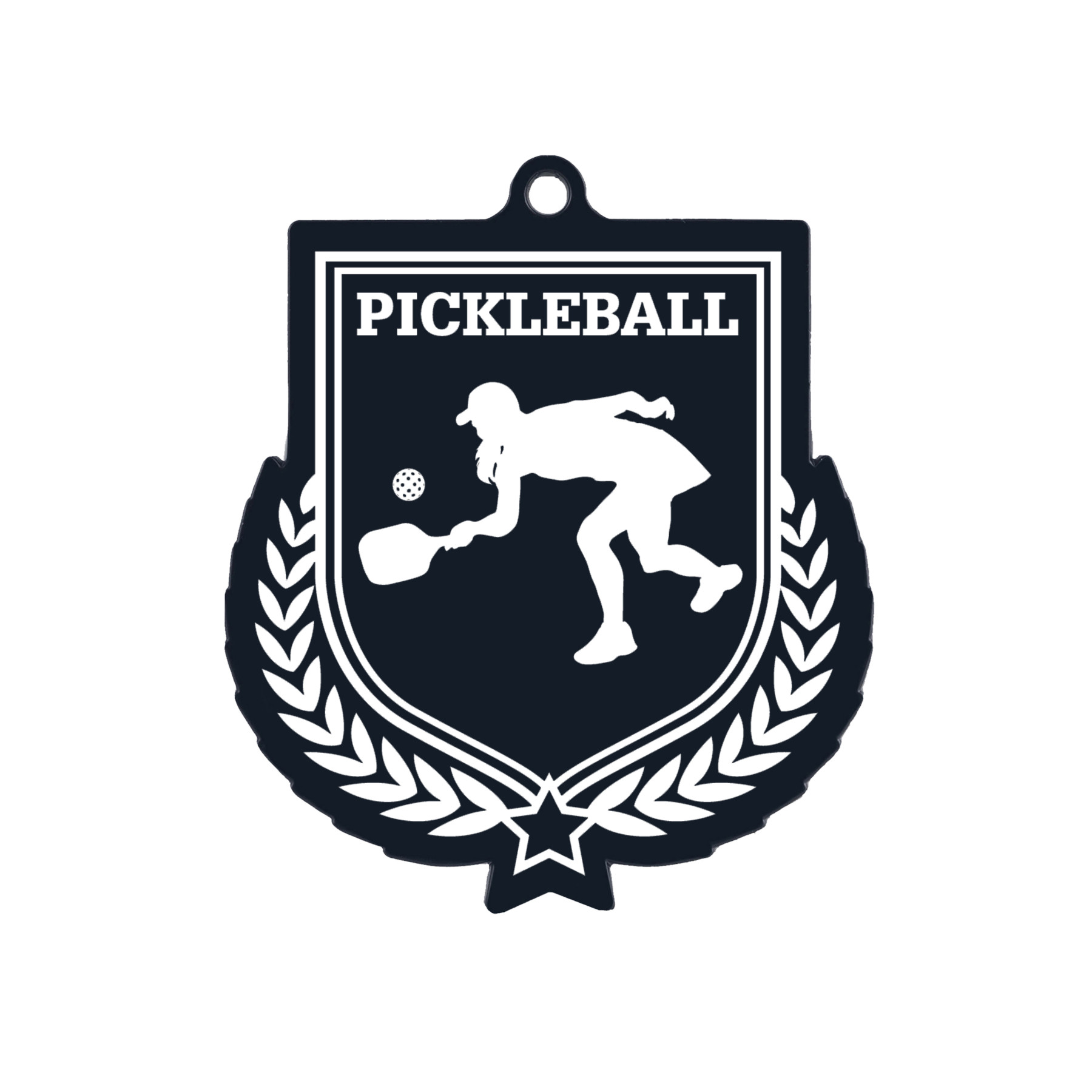 Colour Printed Pickleball Shield Shaped Medal