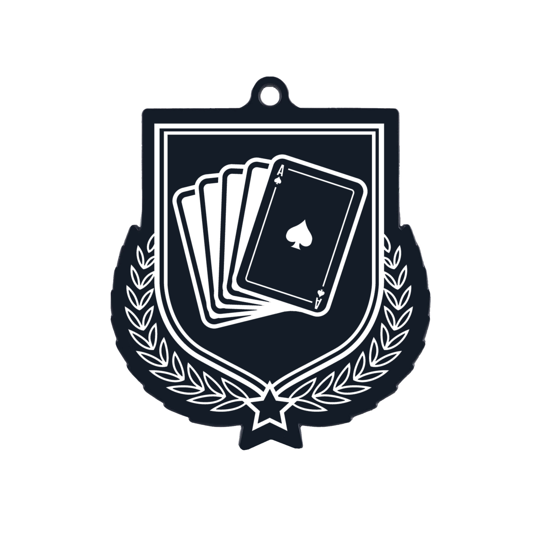 Colour Printed Cards Shield Shaped Medal