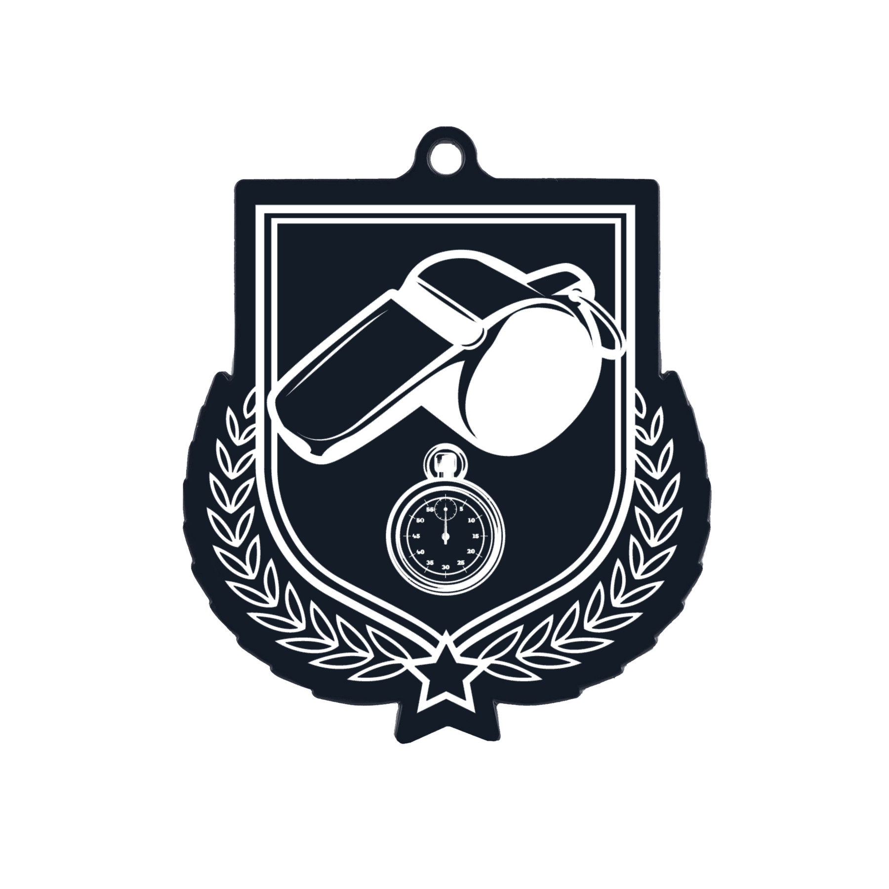 Colour Printed Referee Shield Shaped Medal