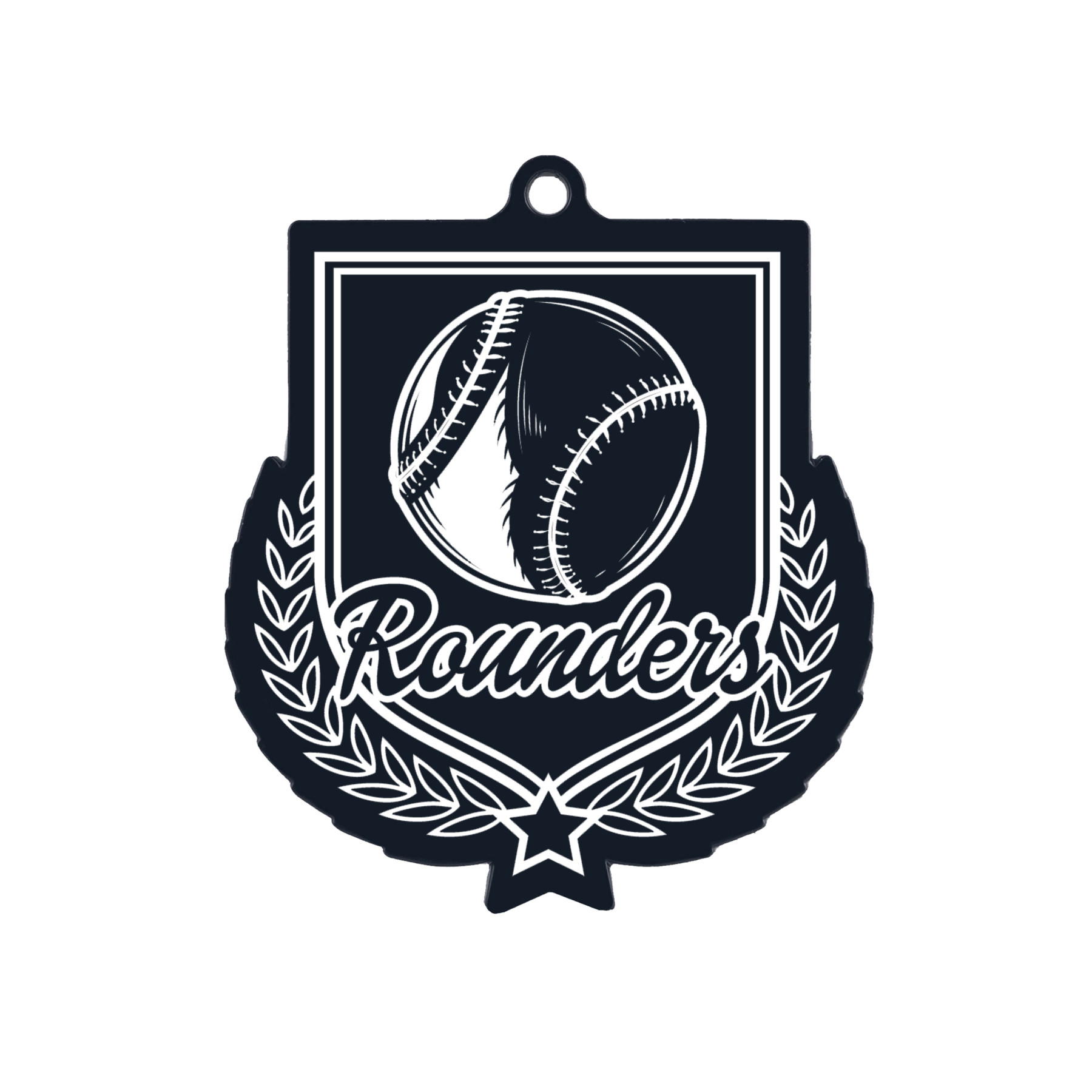 Colour Printed Rounders Shield Shaped Medal