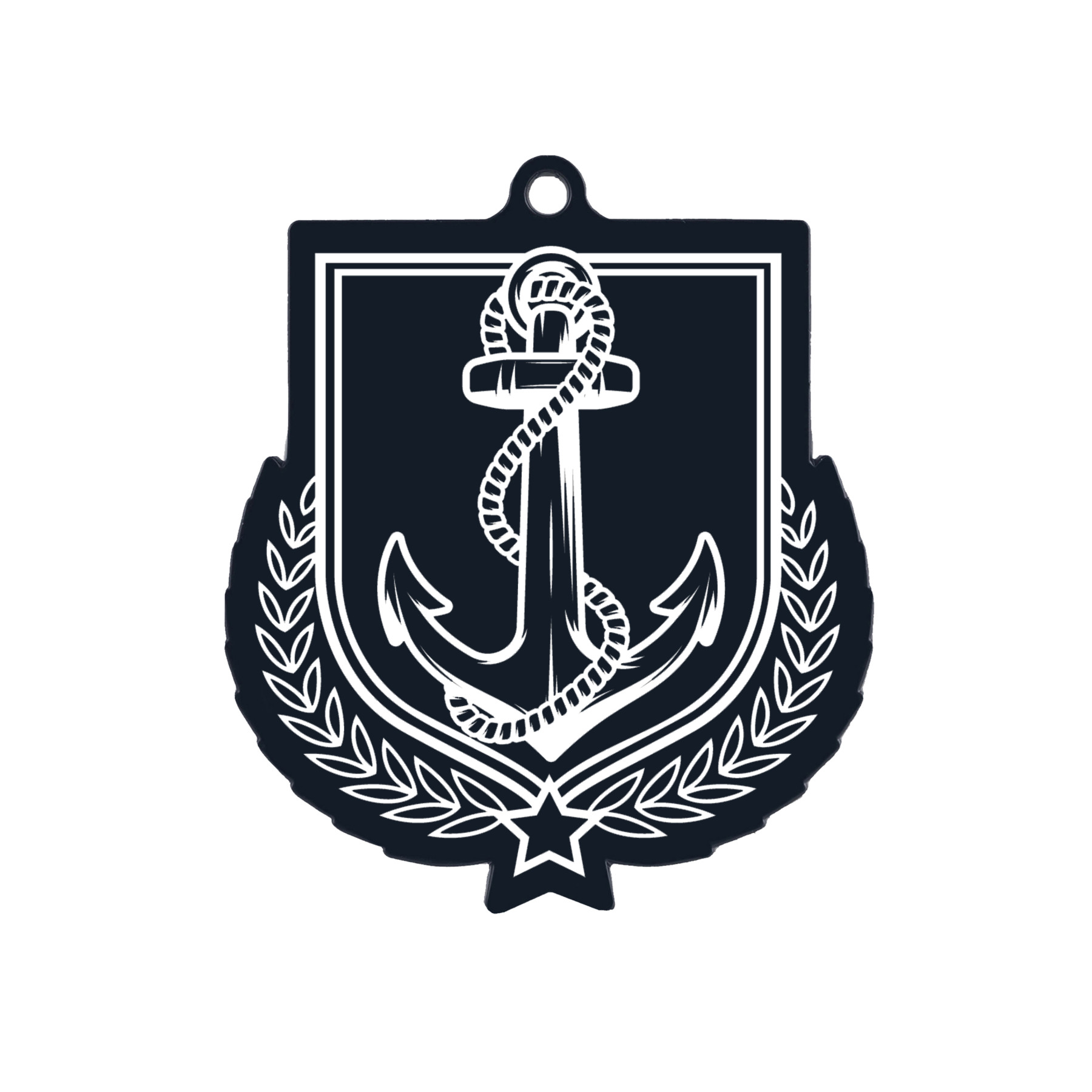 Colour Printed Sailing Shield Shaped Medal