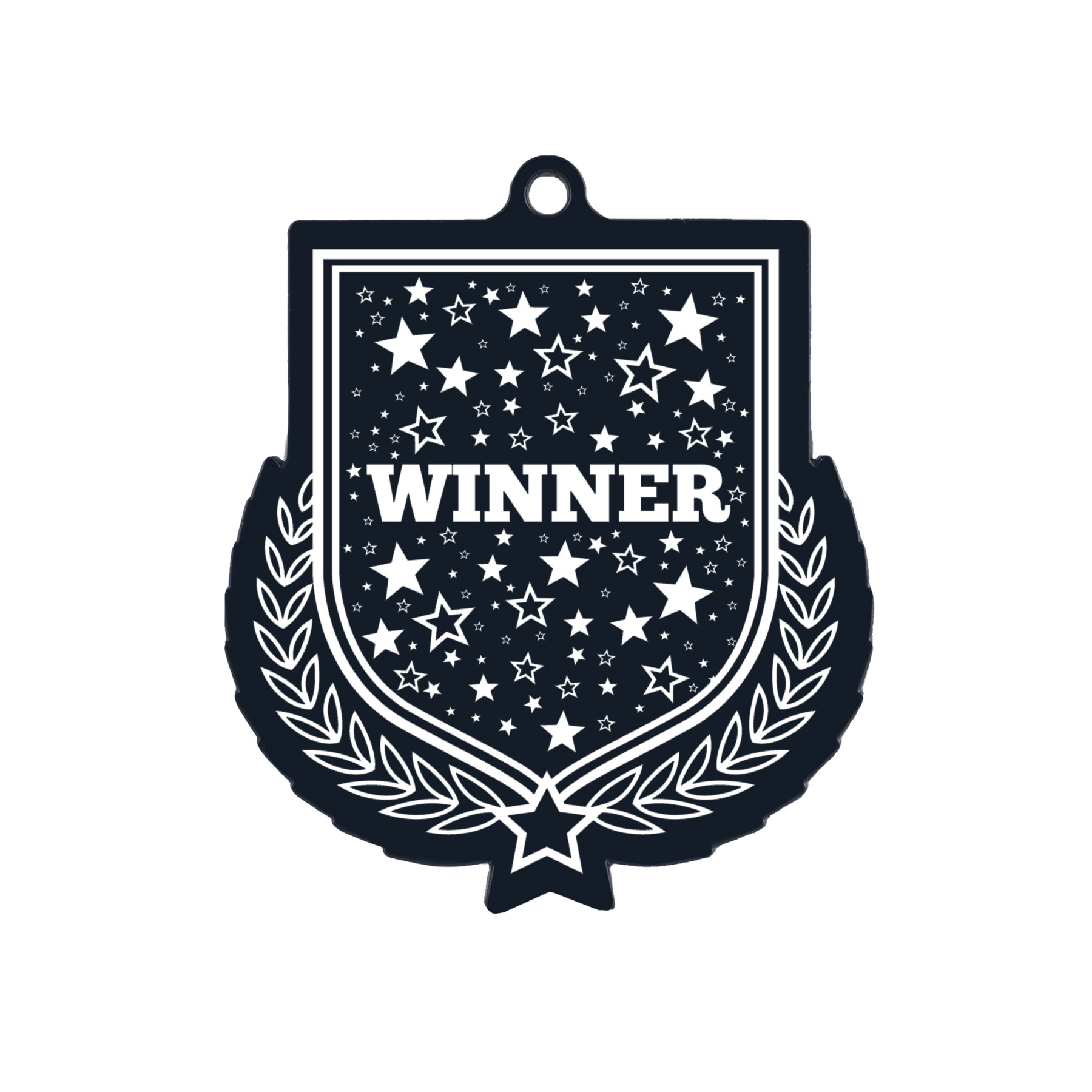 Colour Printed Winner Shield Shaped Medal