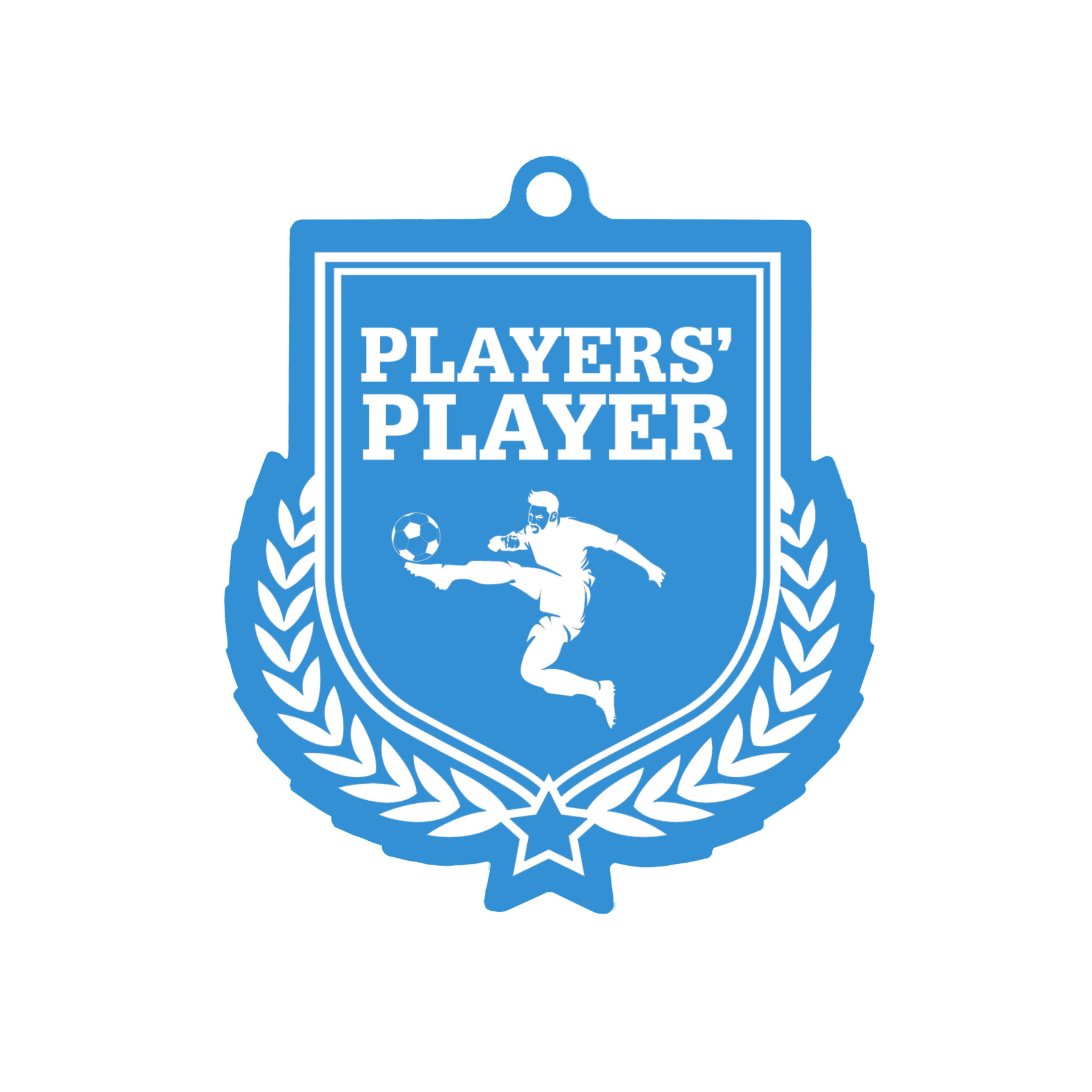 Colour Printed Football Players' Player Shield Shaped Medal