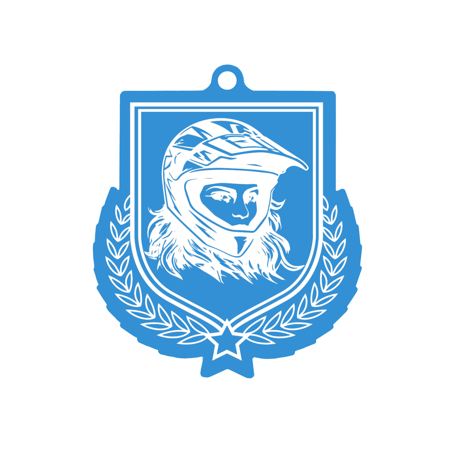 Colour Printed Motorsport Shield Shaped Medal