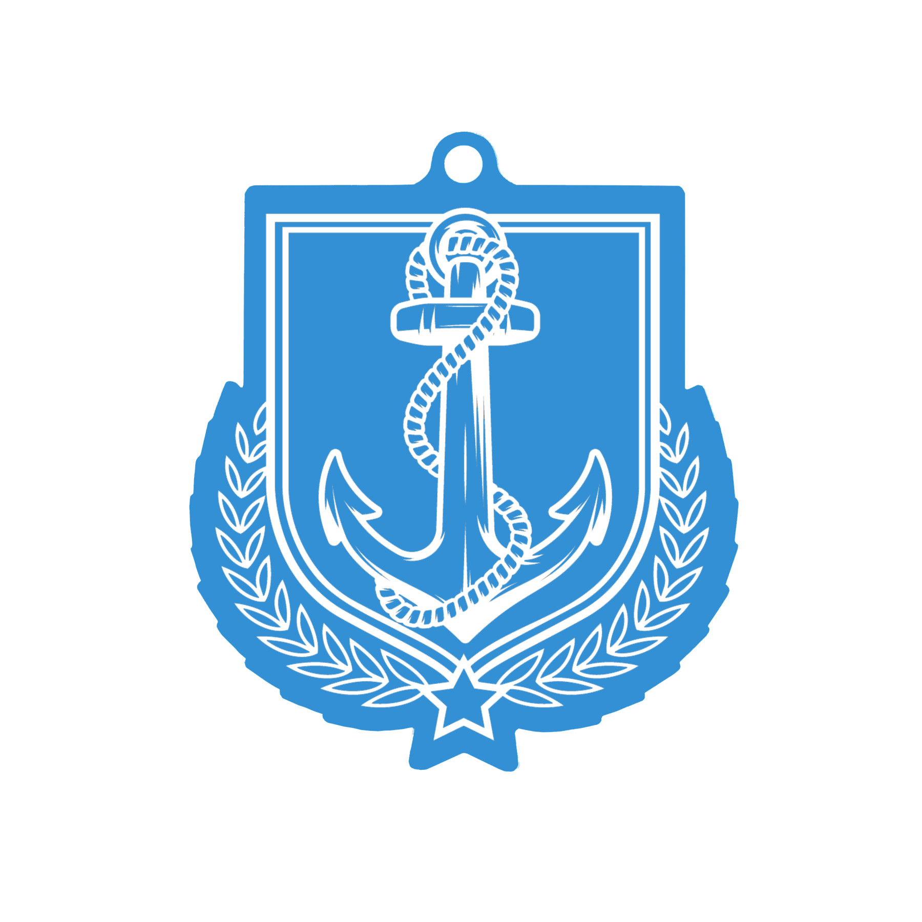 Colour Printed Sailing Shield Shaped Medal