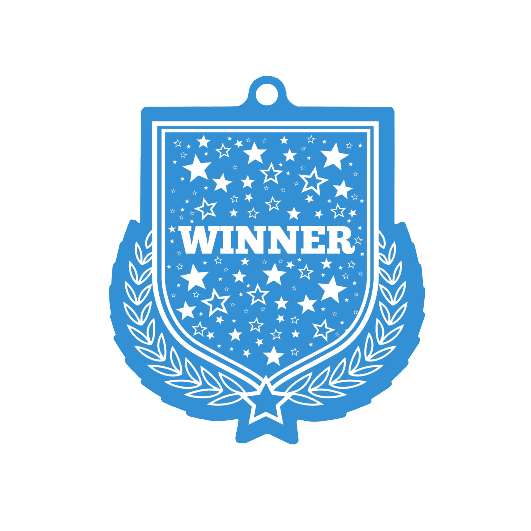Colour Printed Winner Shield Shaped Medal
