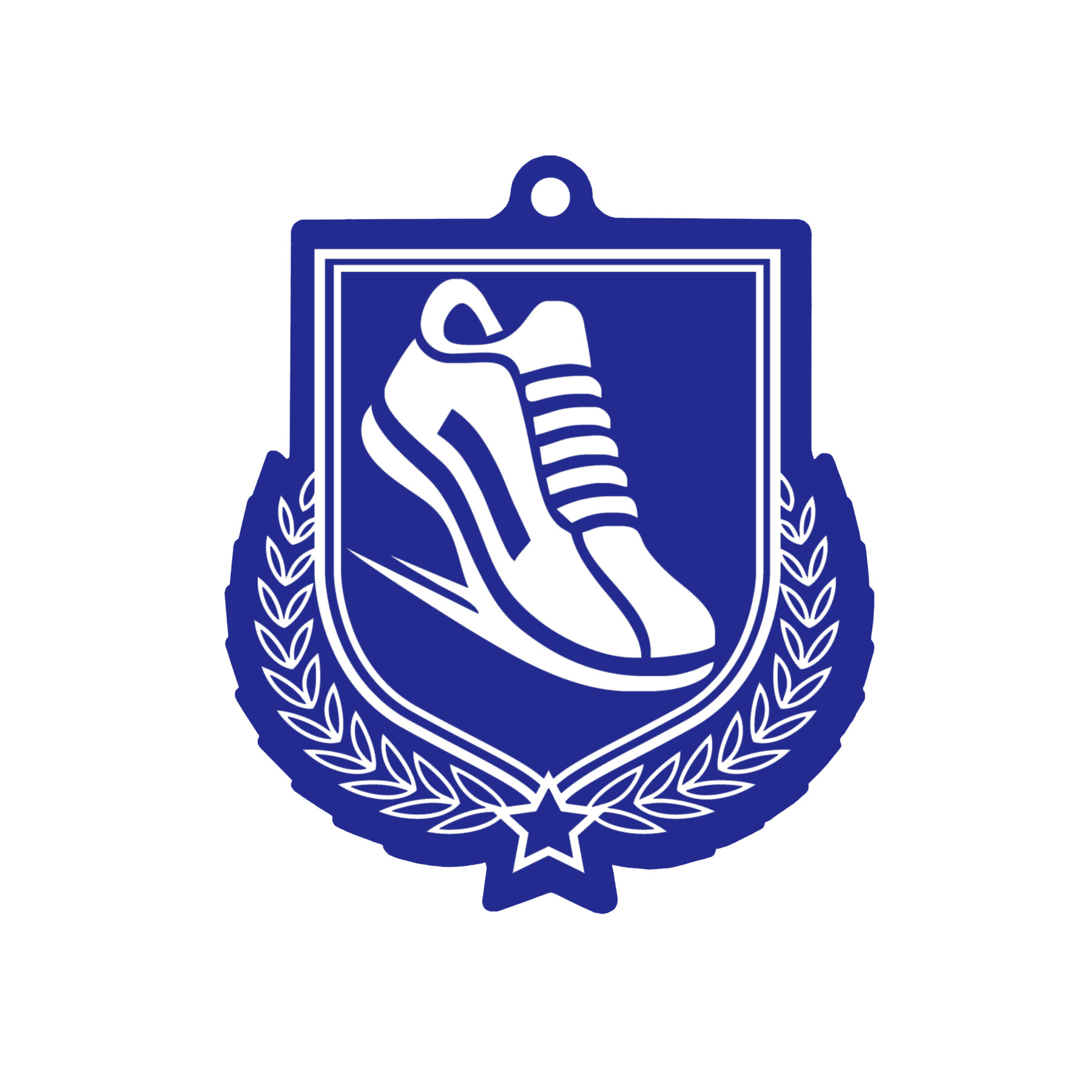 Colour Printed Athletics Shield Shaped Medal