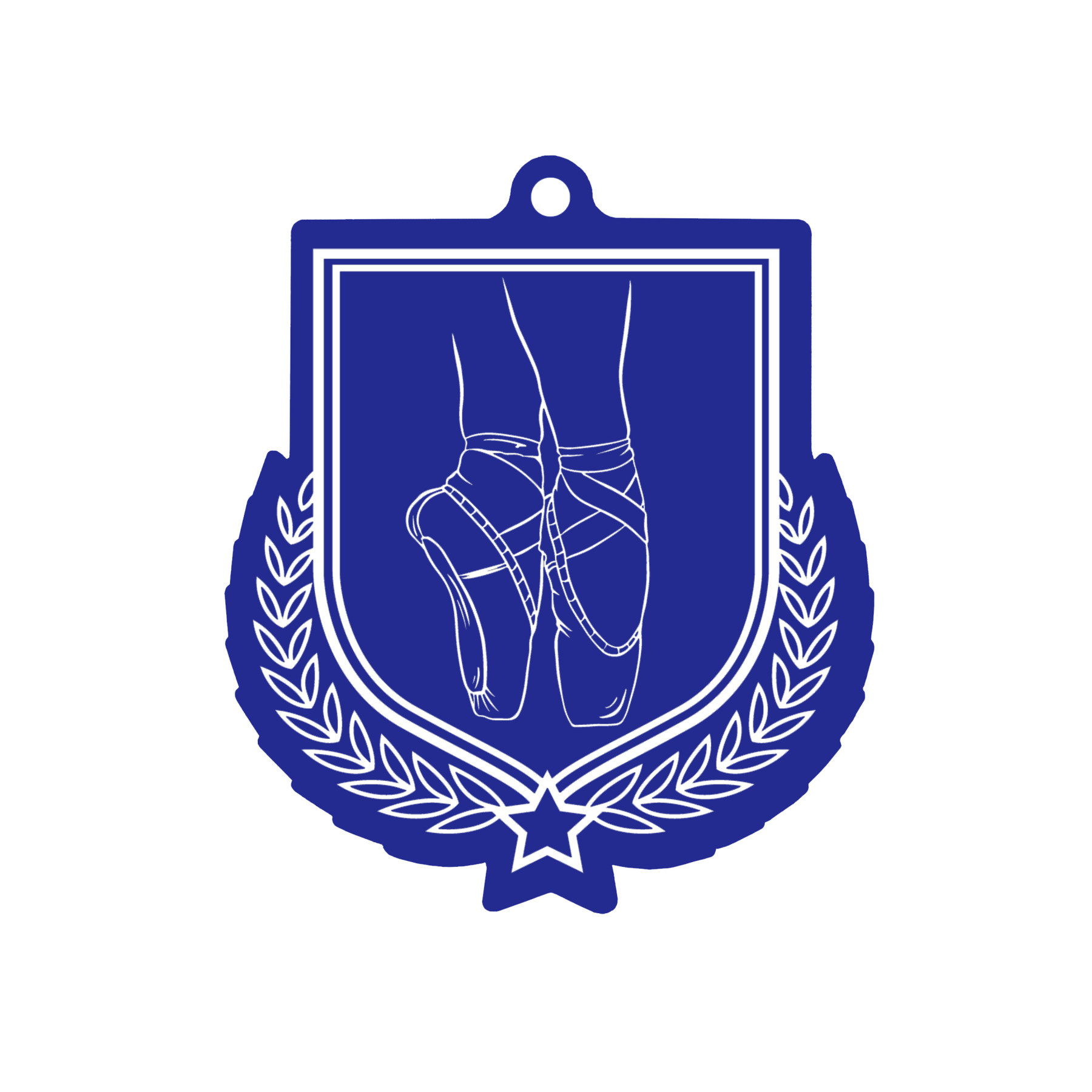 Colour Printed Ballet Shield Shaped Medal