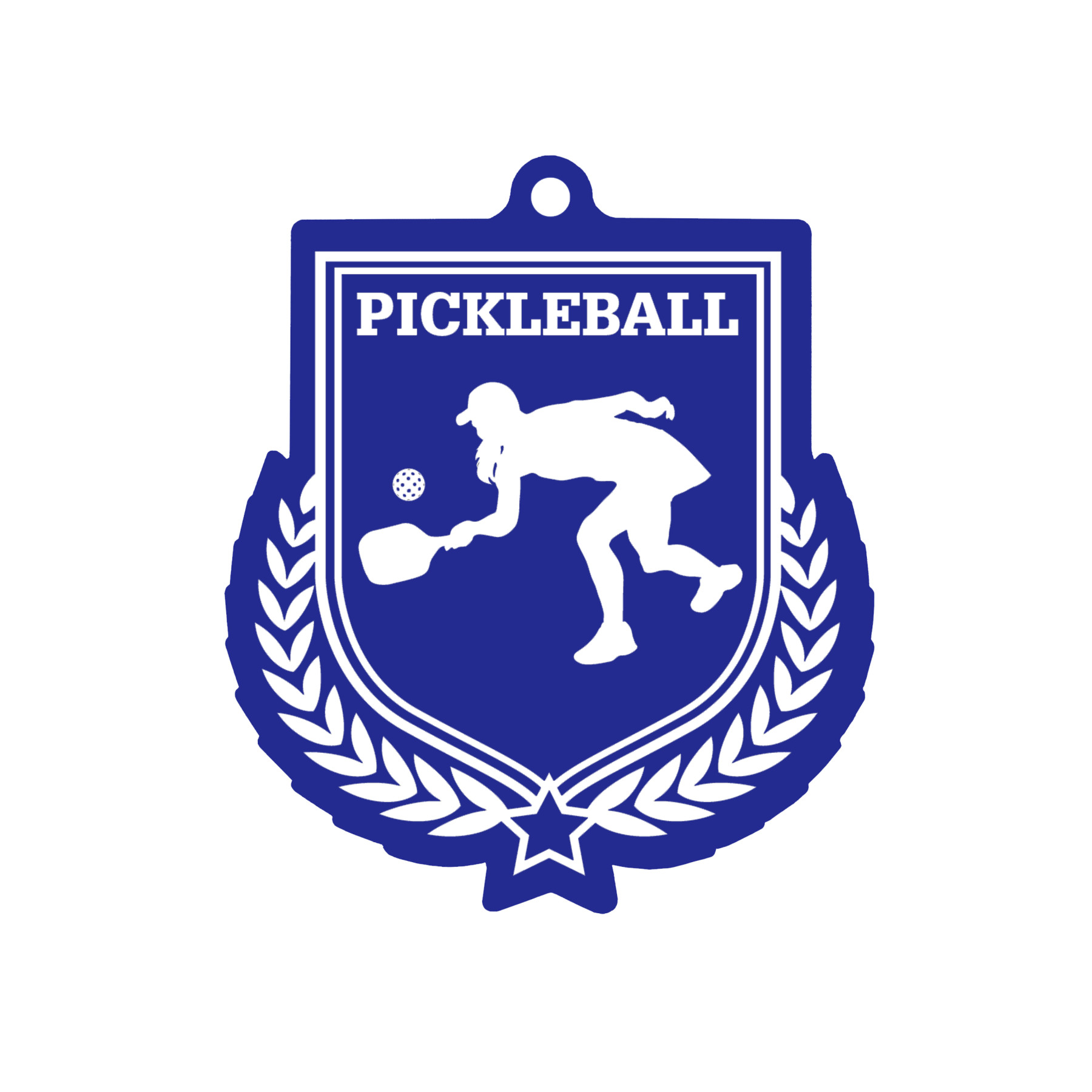 Colour Printed Pickleball Shield Shaped Medal
