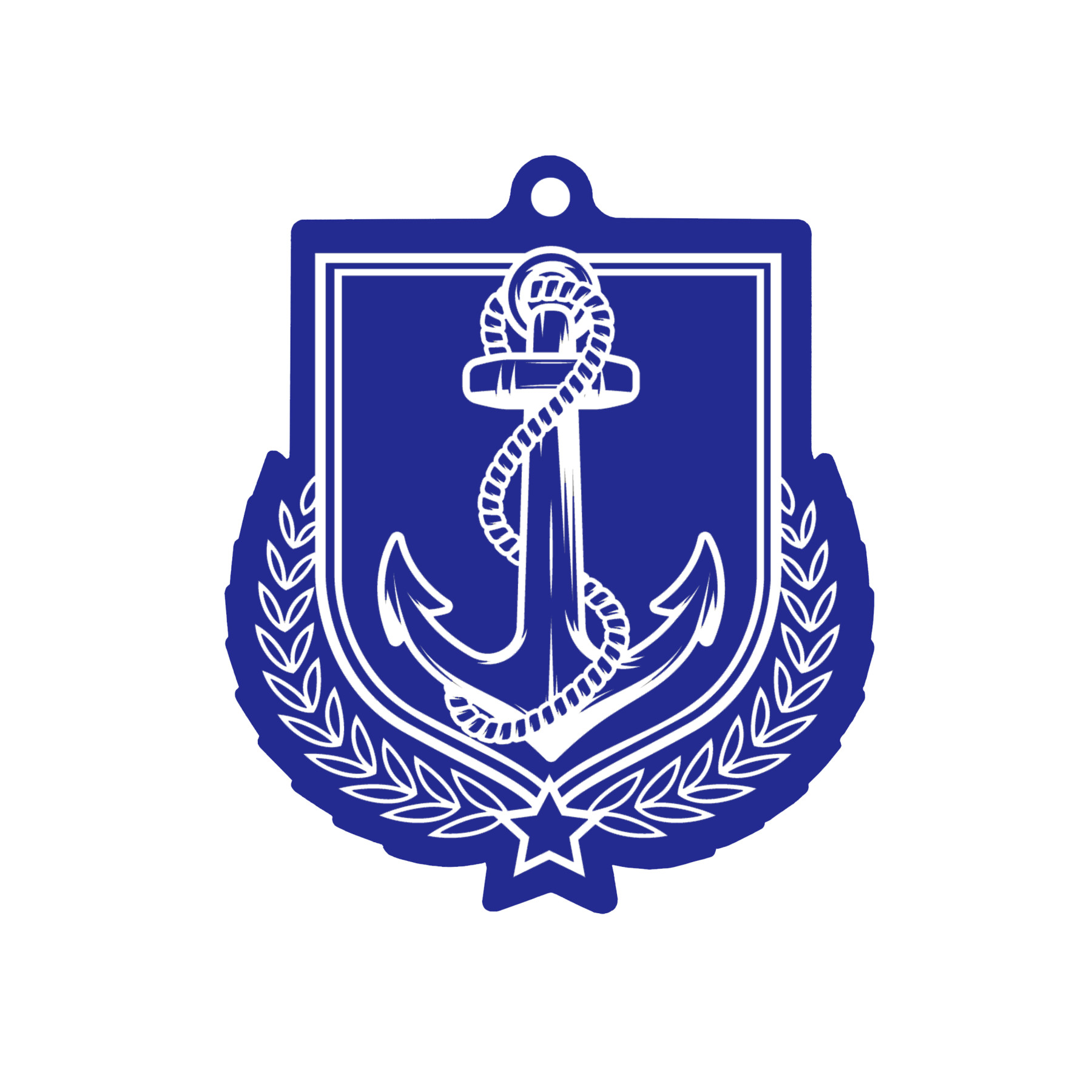 Colour Printed Sailing Shield Shaped Medal