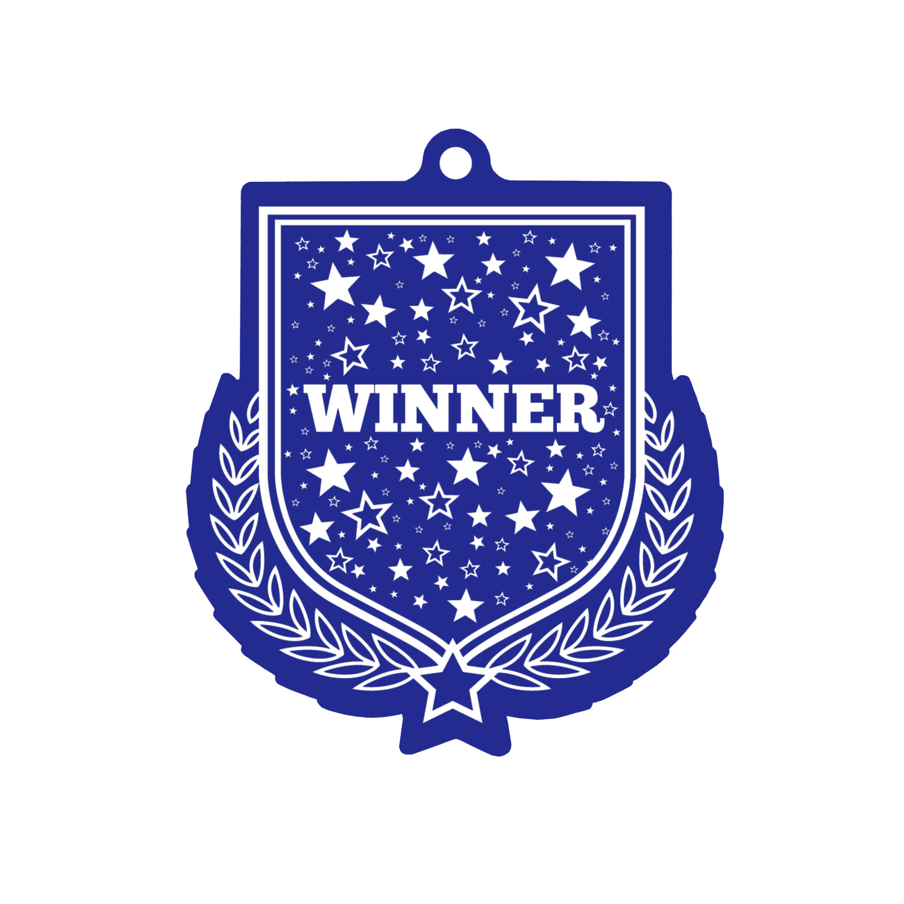 Colour Printed Winner Shield Shaped Medal