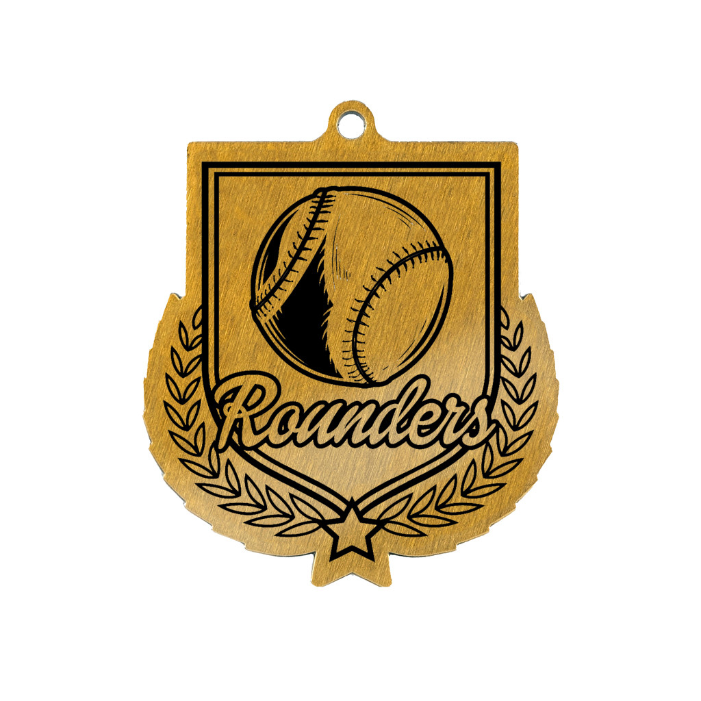 Colour Printed Rounders Shield Shaped Medal