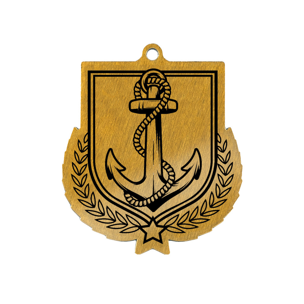 Colour Printed Sailing Shield Shaped Medal