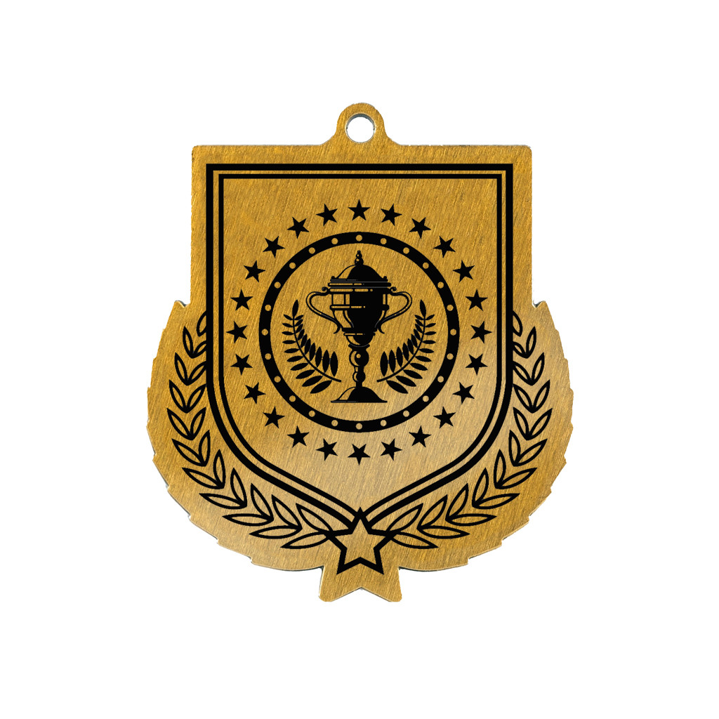 Colour Printed Victory Shield Shaped Medal