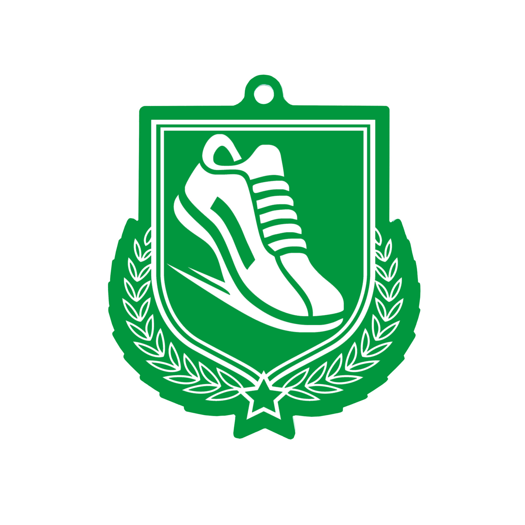 Colour Printed Athletics Shield Shaped Medal
