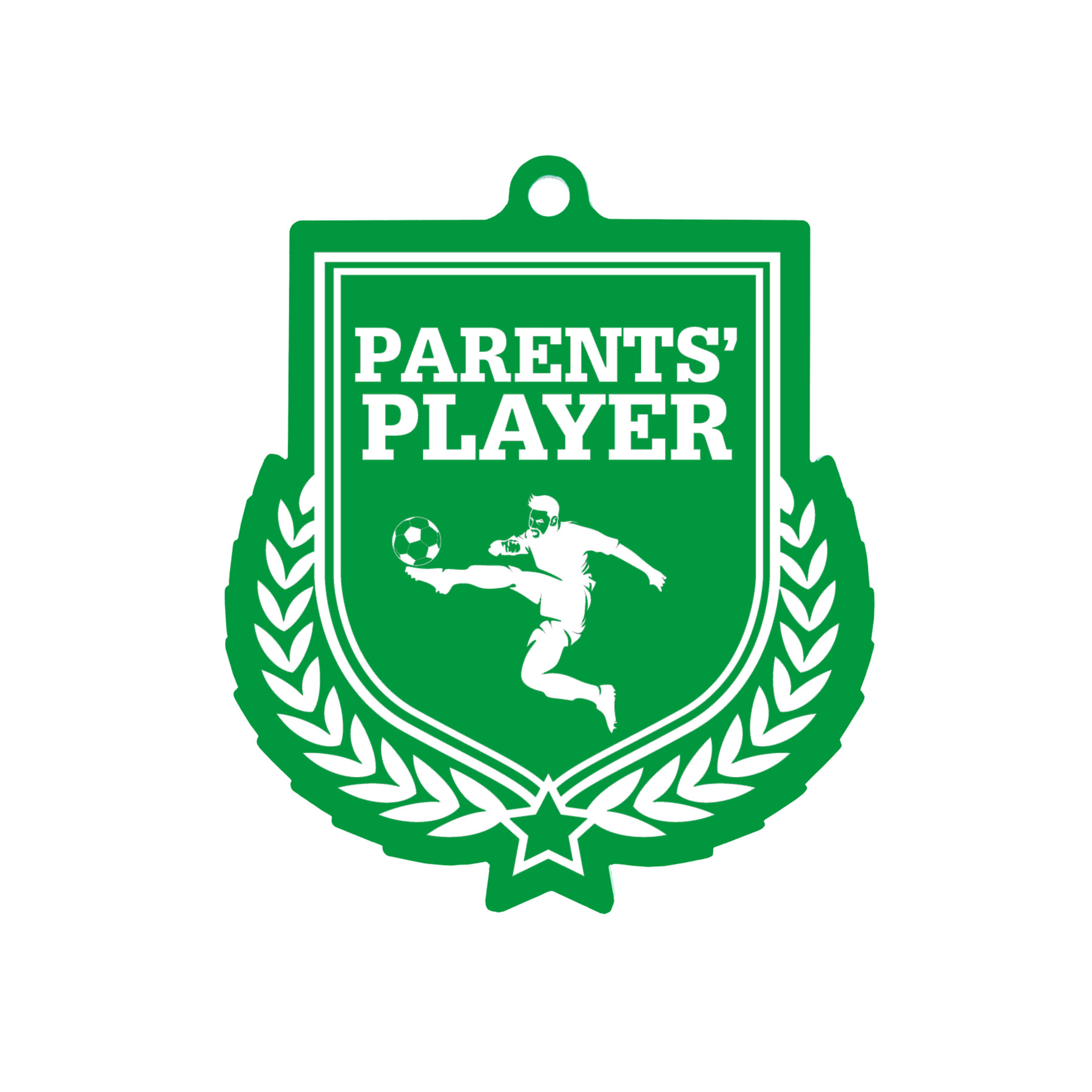 Colour Printed Football Parents' Player Shield Shaped Medal