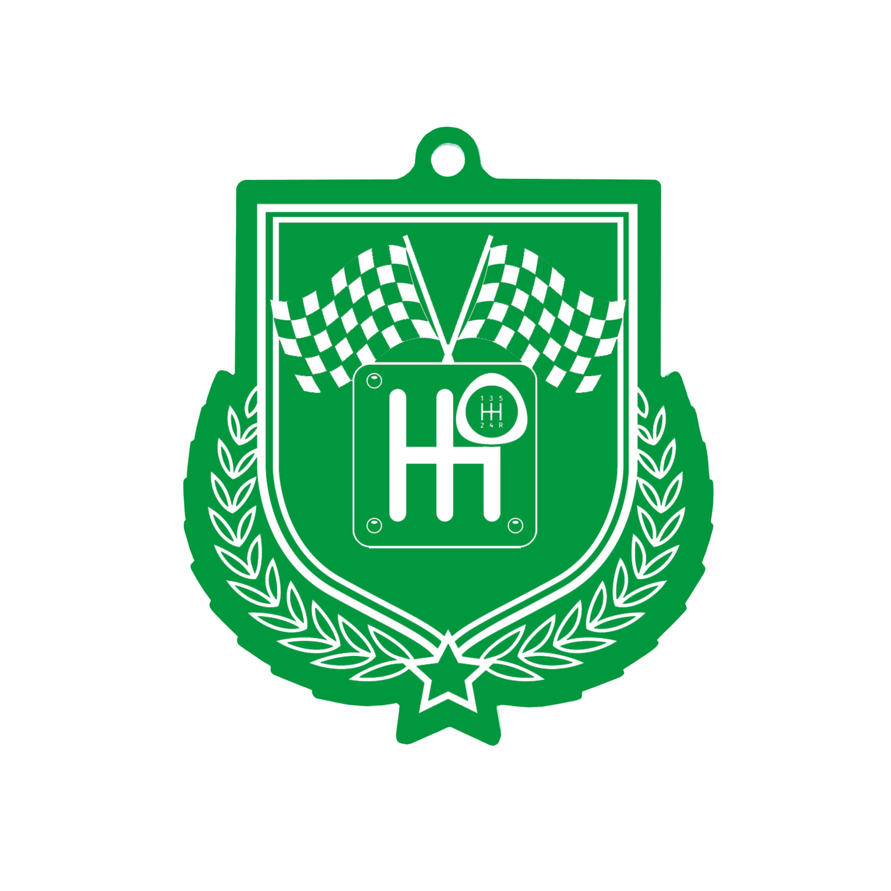 Colour Printed Motorsport Shield Shaped Medal