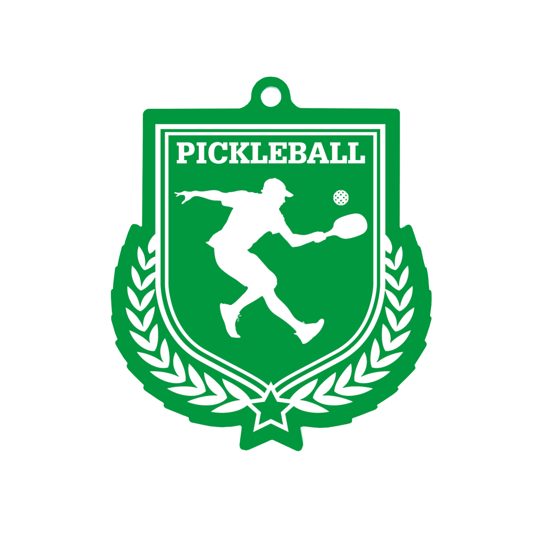 Colour Printed Pickleball Shield Shaped Medal