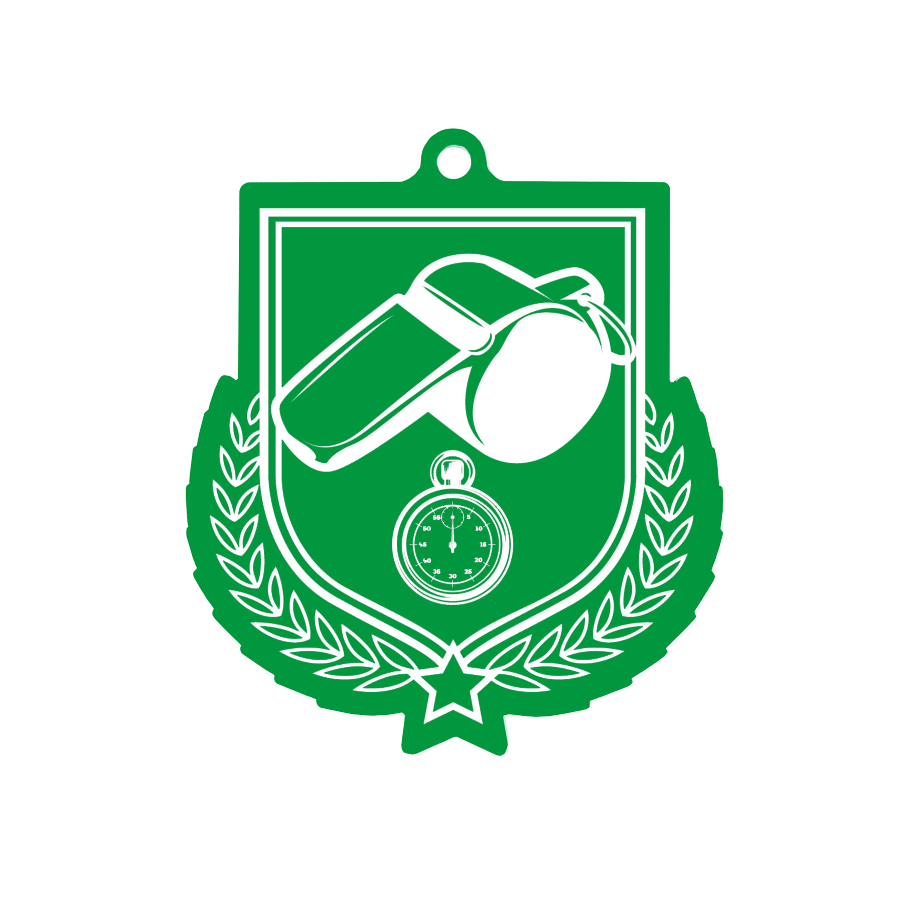 Colour Printed Referee Shield Shaped Medal