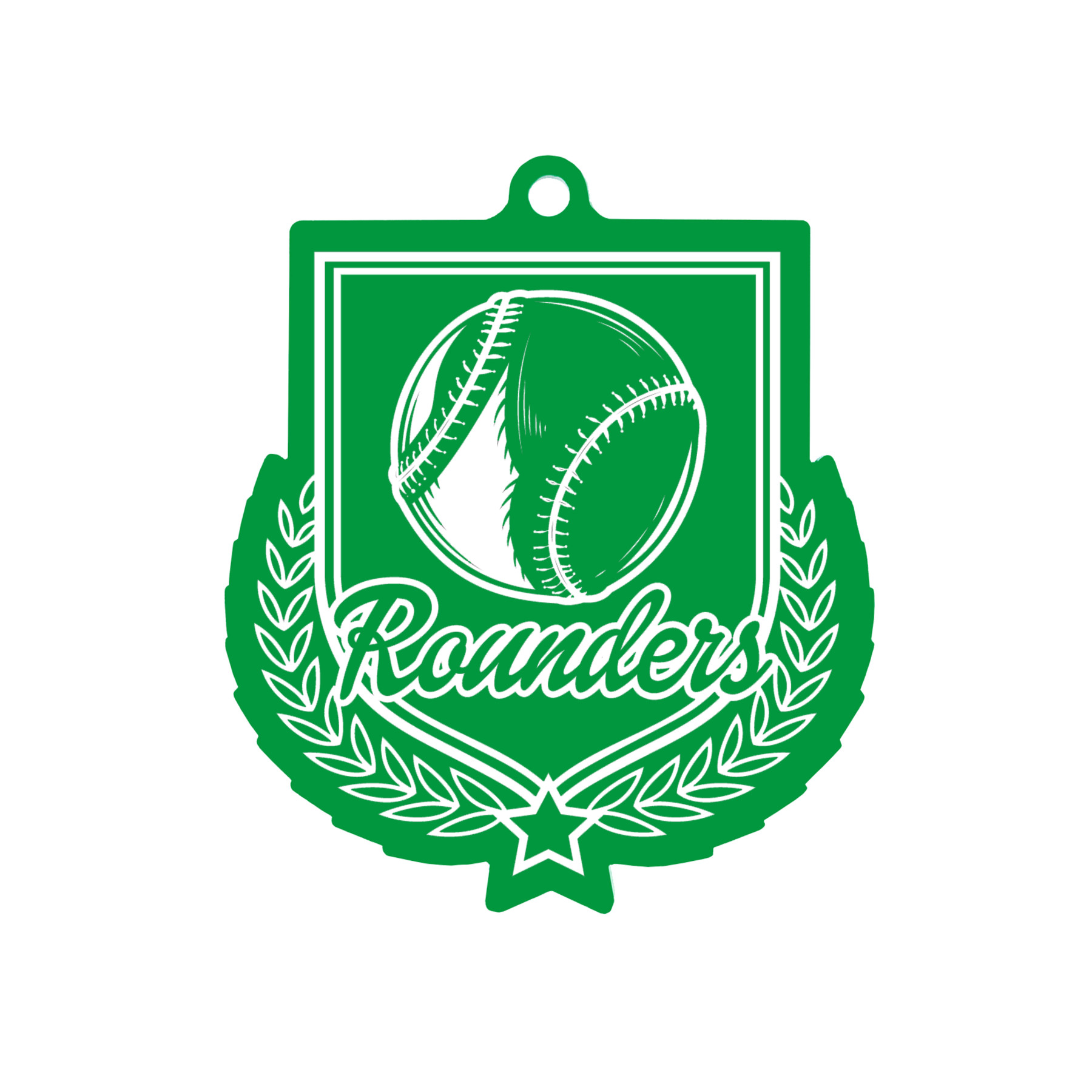 Colour Printed Rounders Shield Shaped Medal