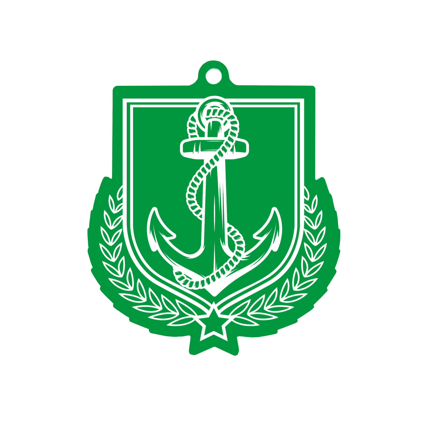 Colour Printed Sailing Shield Shaped Medal