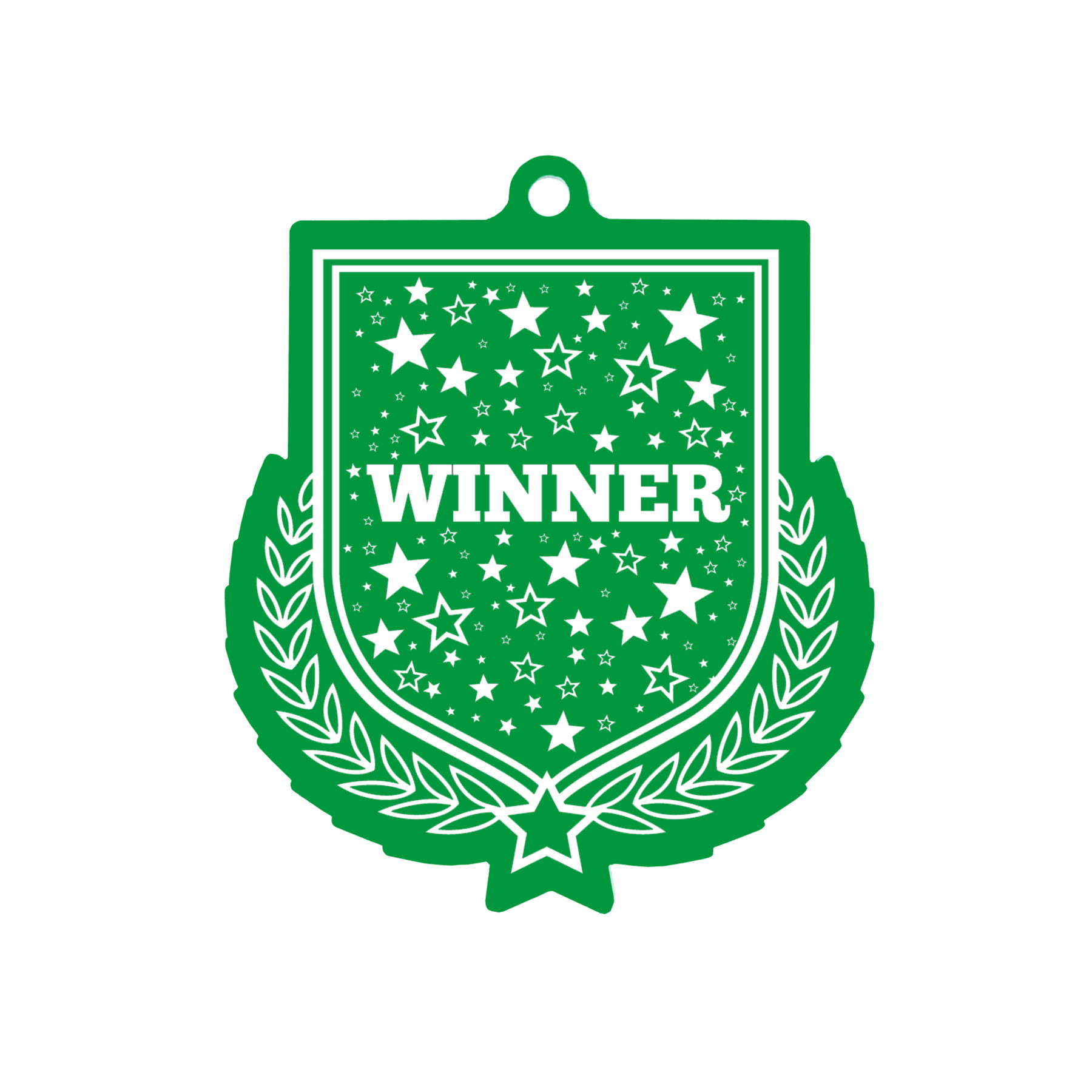 Colour Printed Winner Shield Shaped Medal