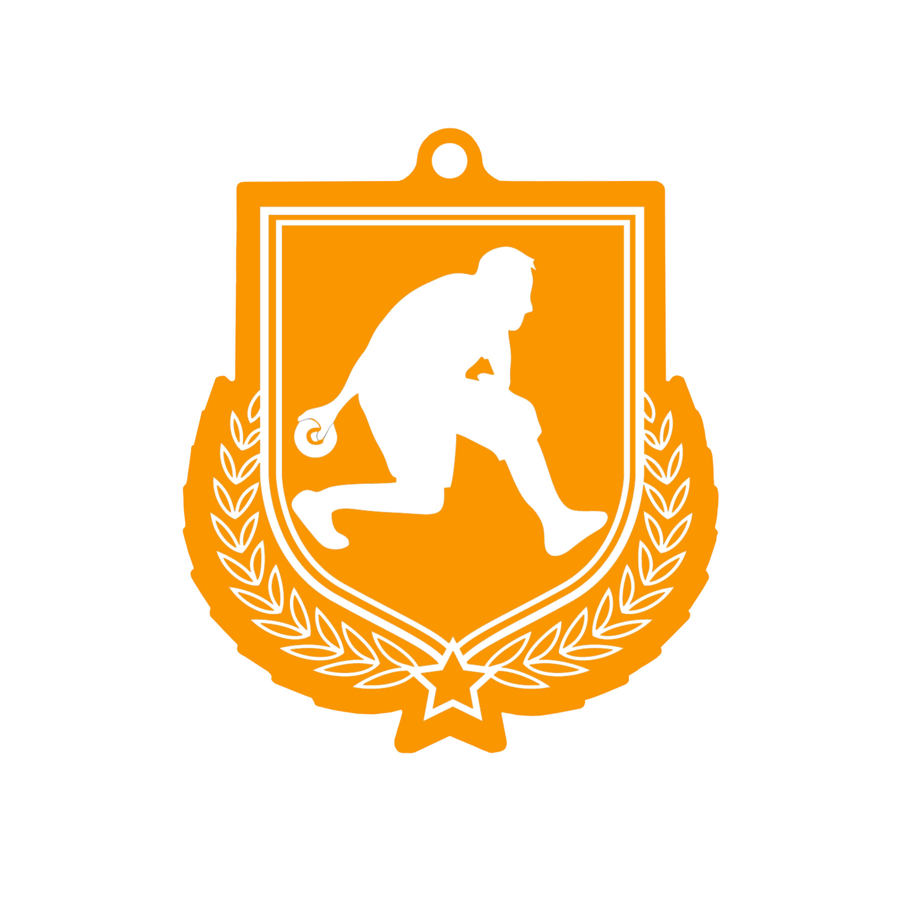 Colour Printed Bowls Shield Shaped Medal