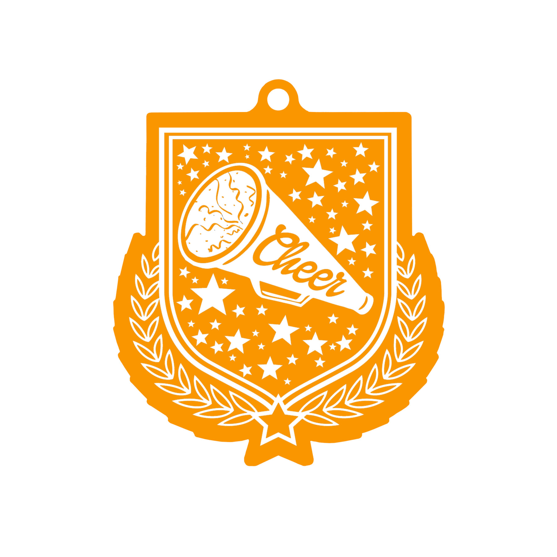 Colour Printed Cheerleading Shield Shaped Medal