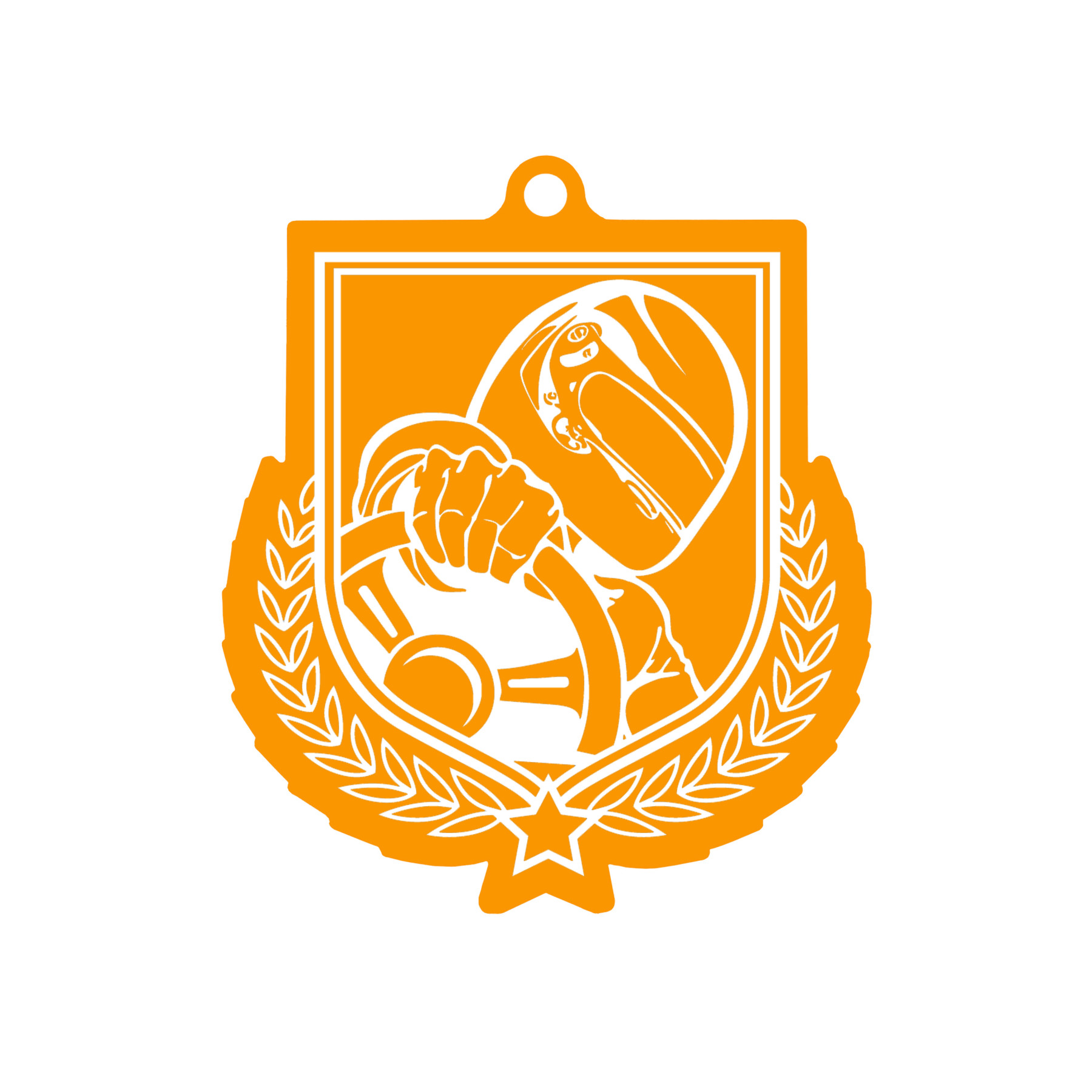 Colour Printed Motorsport Shield Shaped Medal