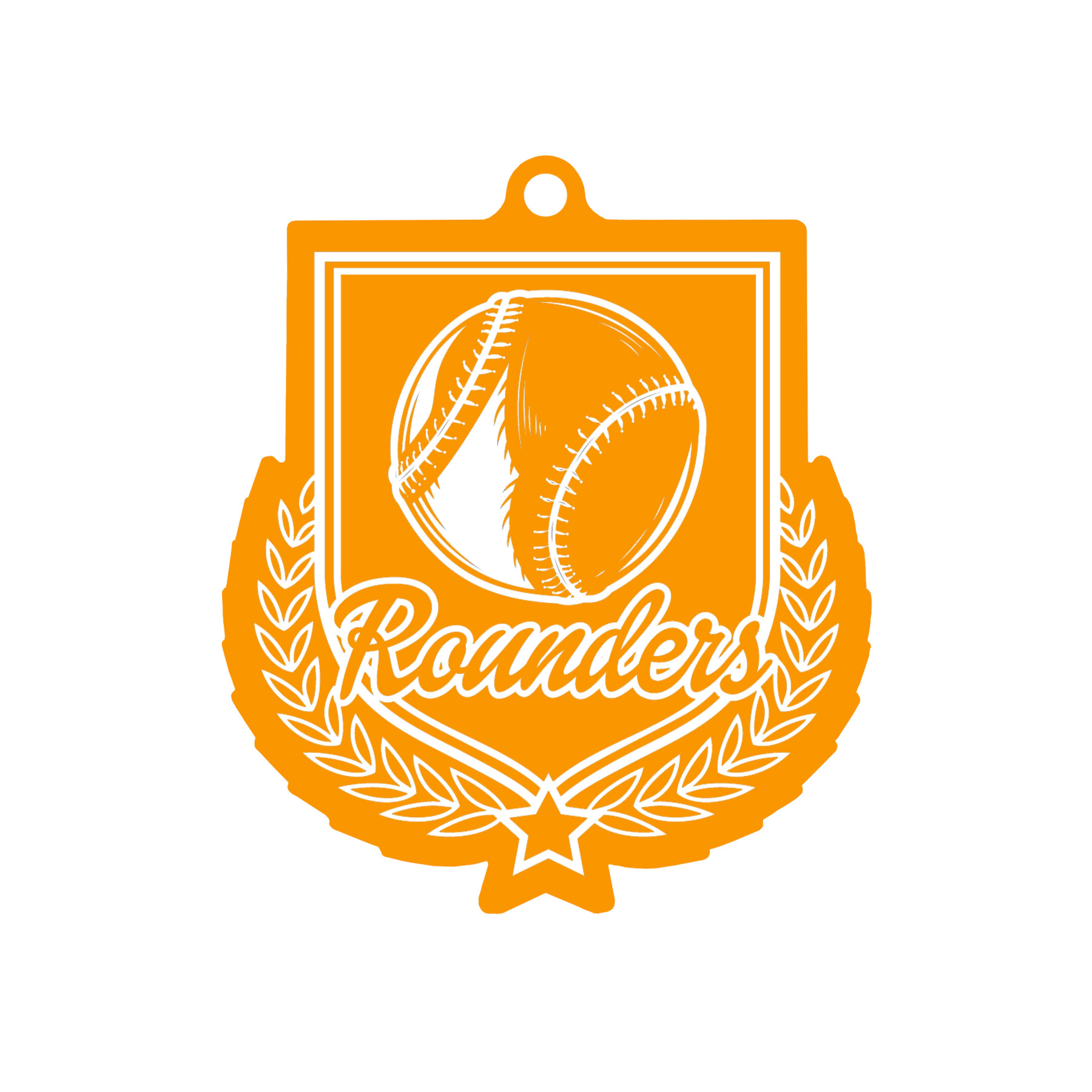 Colour Printed Rounders Shield Shaped Medal