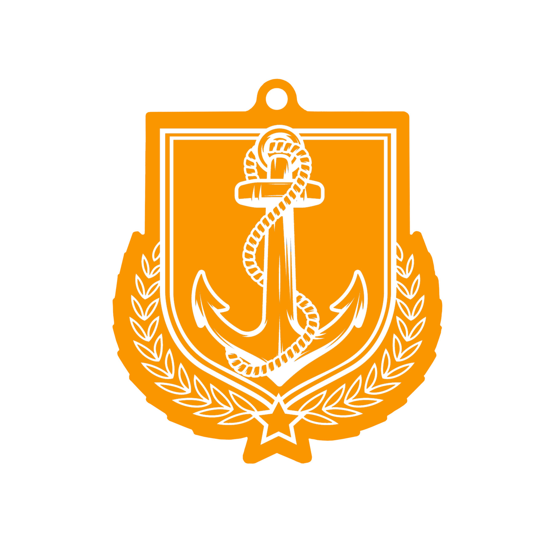 Colour Printed Sailing Shield Shaped Medal