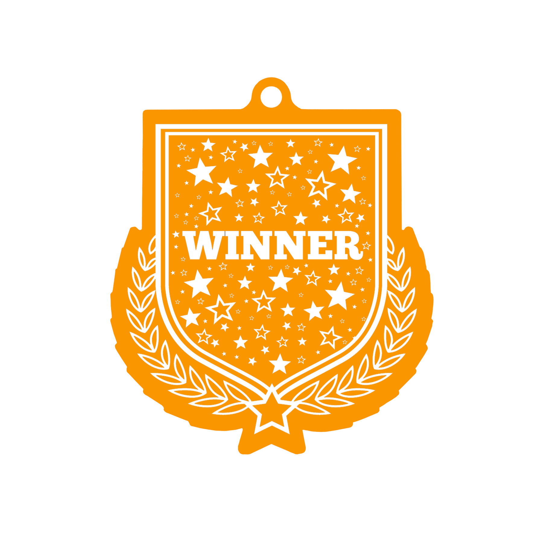 Colour Printed Winner Shield Shaped Medal