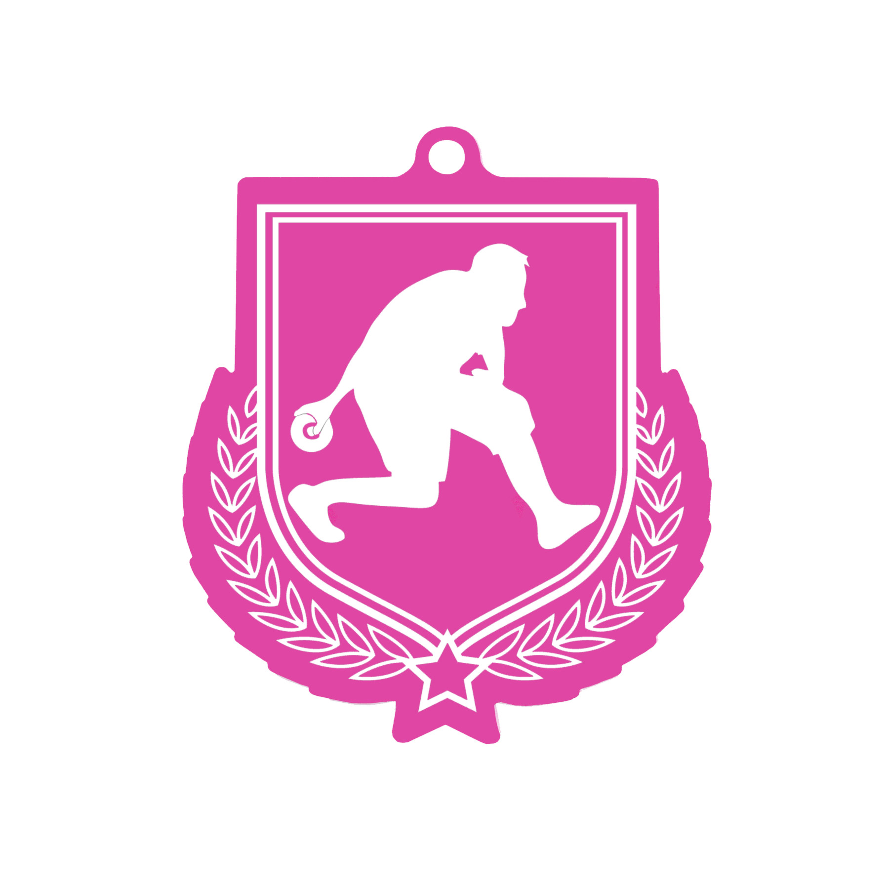Colour Printed Bowls Shield Shaped Medal