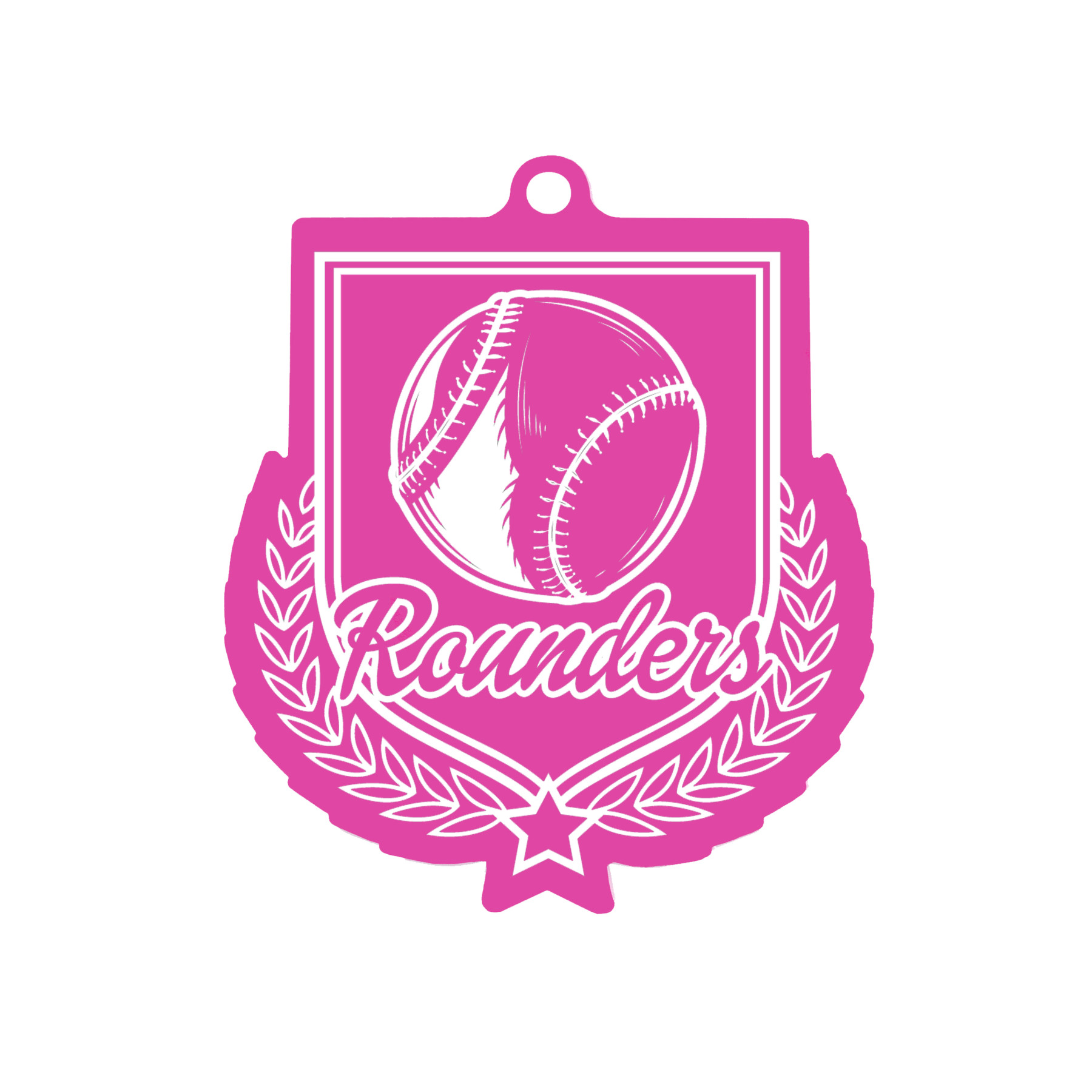 Colour Printed Rounders Shield Shaped Medal