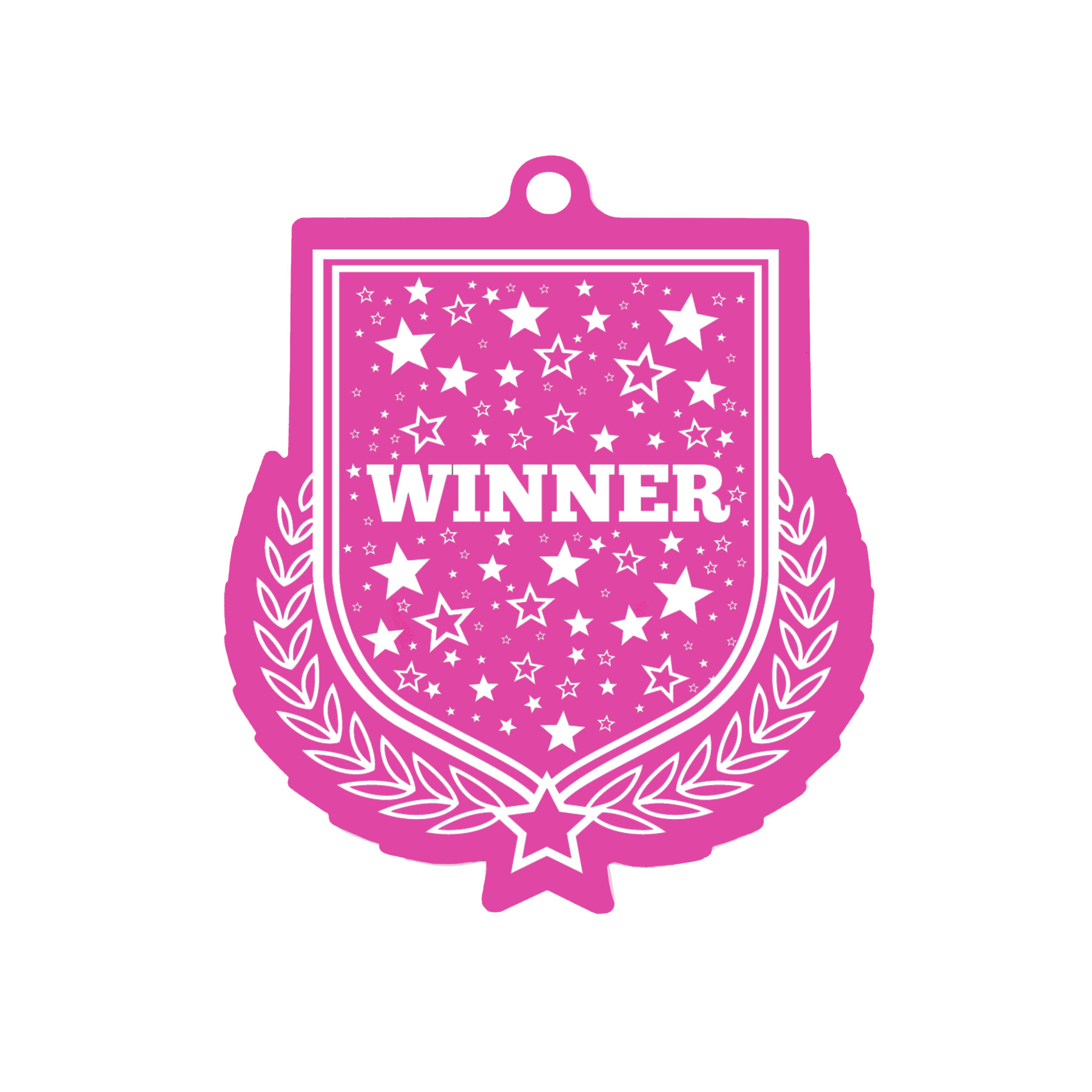 Colour Printed Winner Shield Shaped Medal