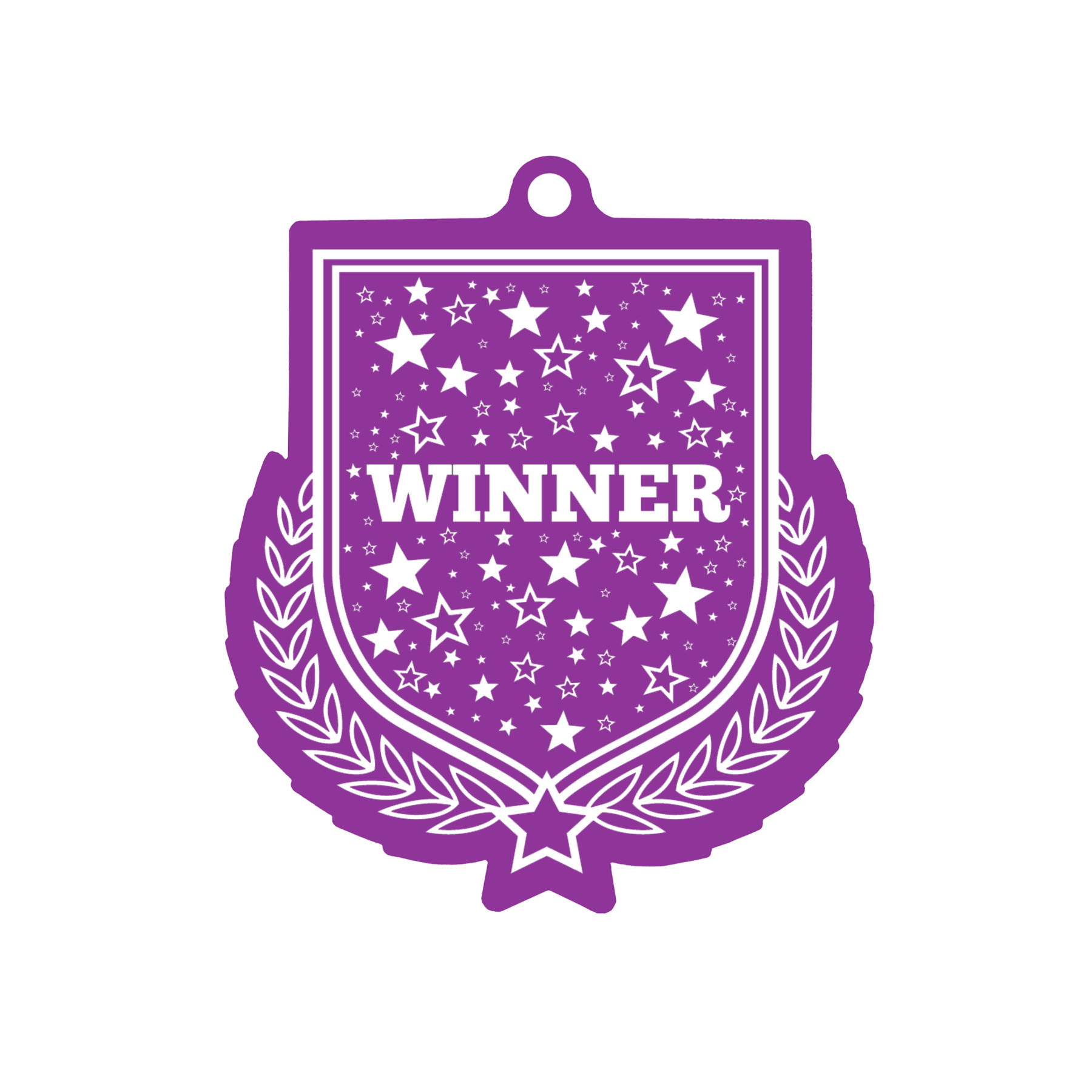 Colour Printed Winner Shield Shaped Medal