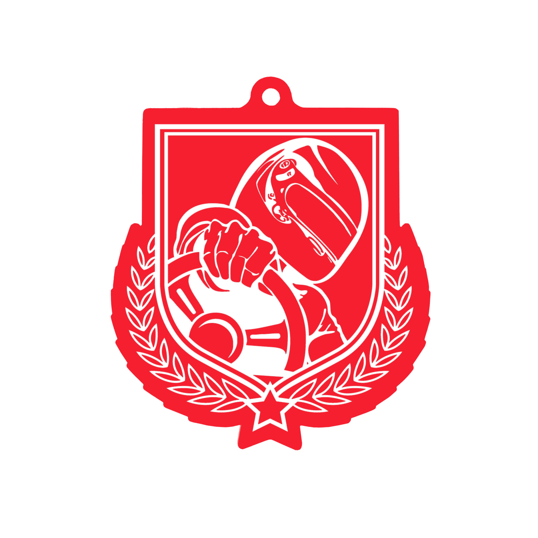 Colour Printed Motorsport Shield Shaped Medal