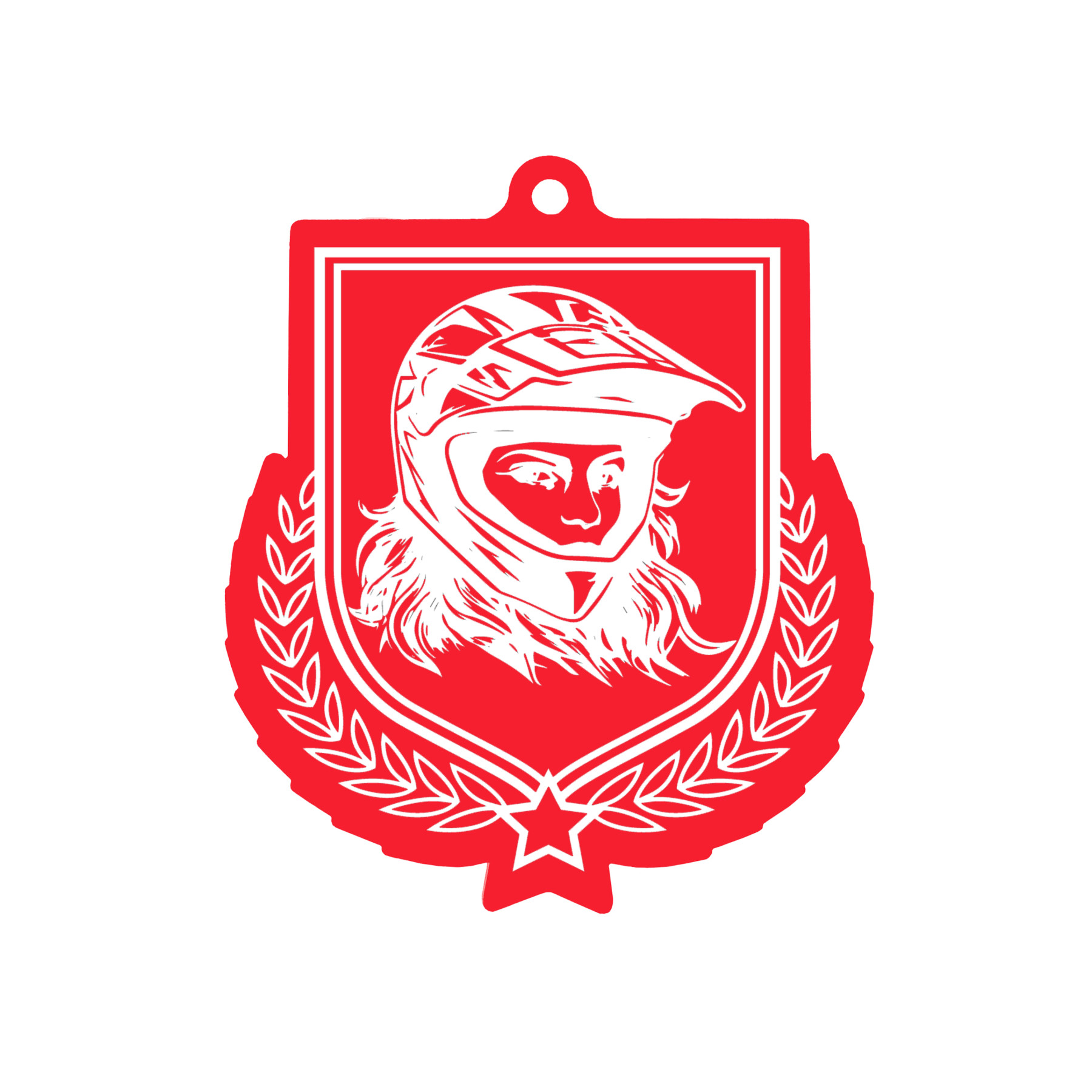 Colour Printed Motorsport Shield Shaped Medal