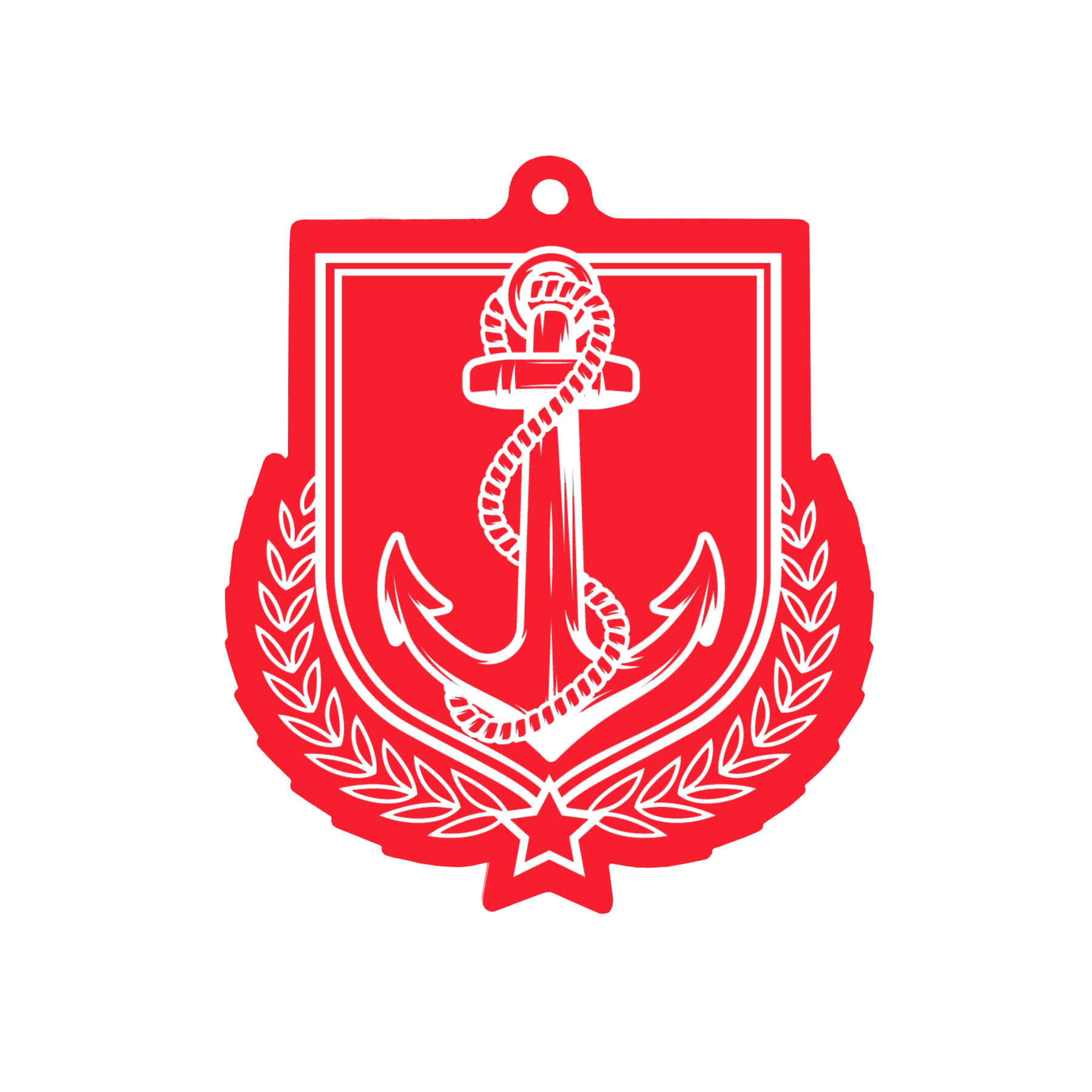 Colour Printed Sailing Shield Shaped Medal