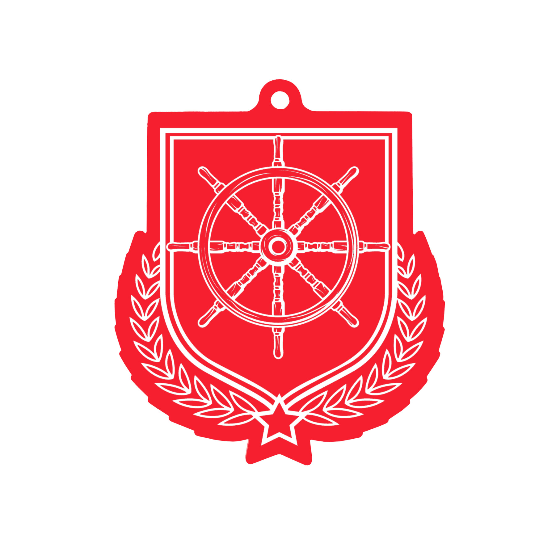 Colour Printed Sailing Shield Shaped Medal