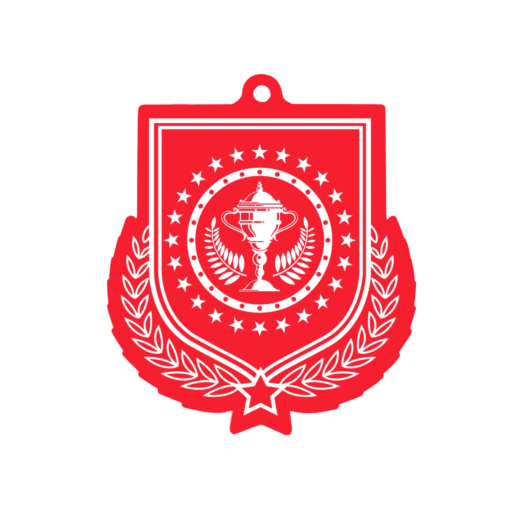 Colour Printed Victory Shield Shaped Medal